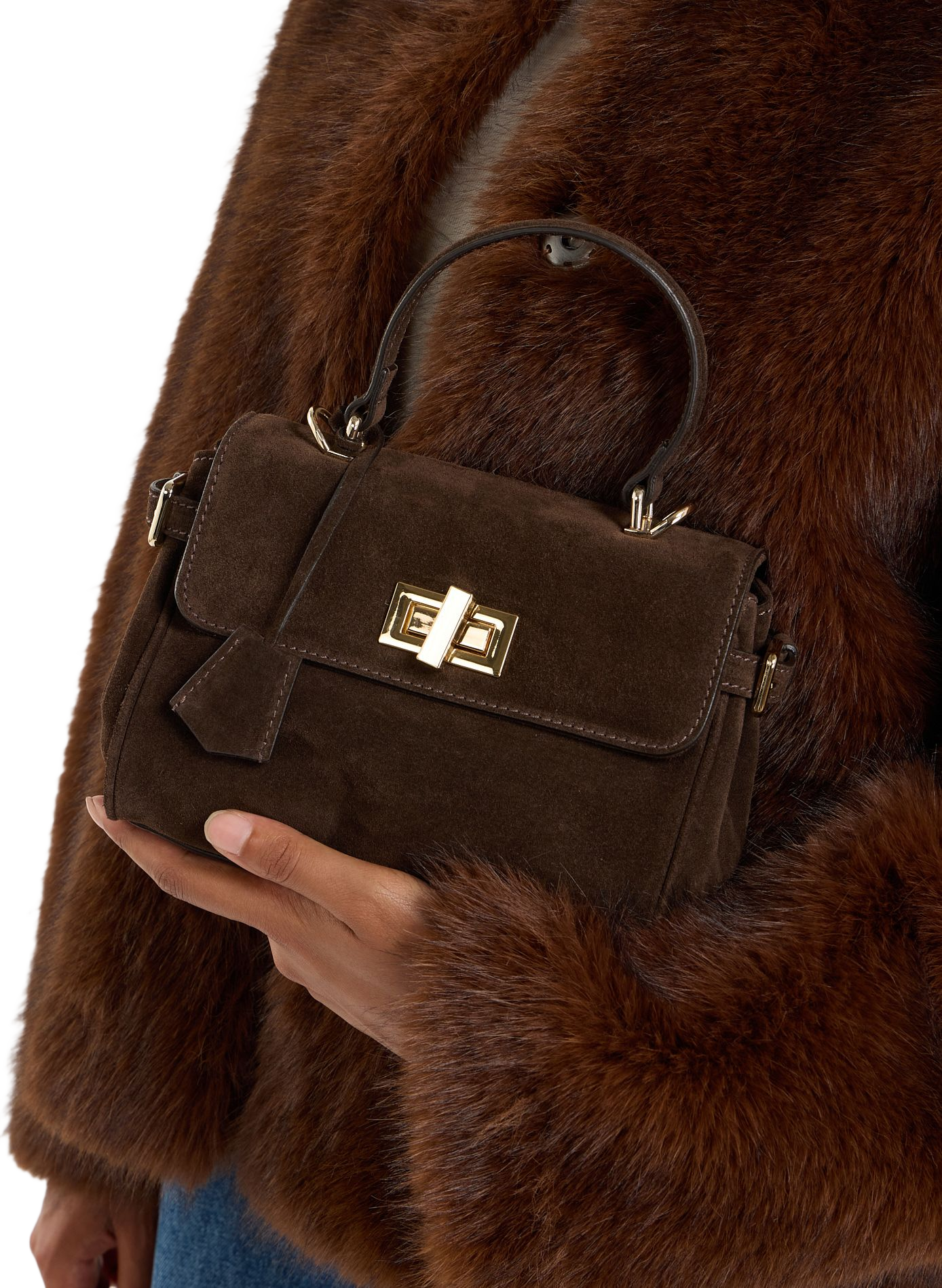 Leather handbag felly s SAISON 1865 Brown