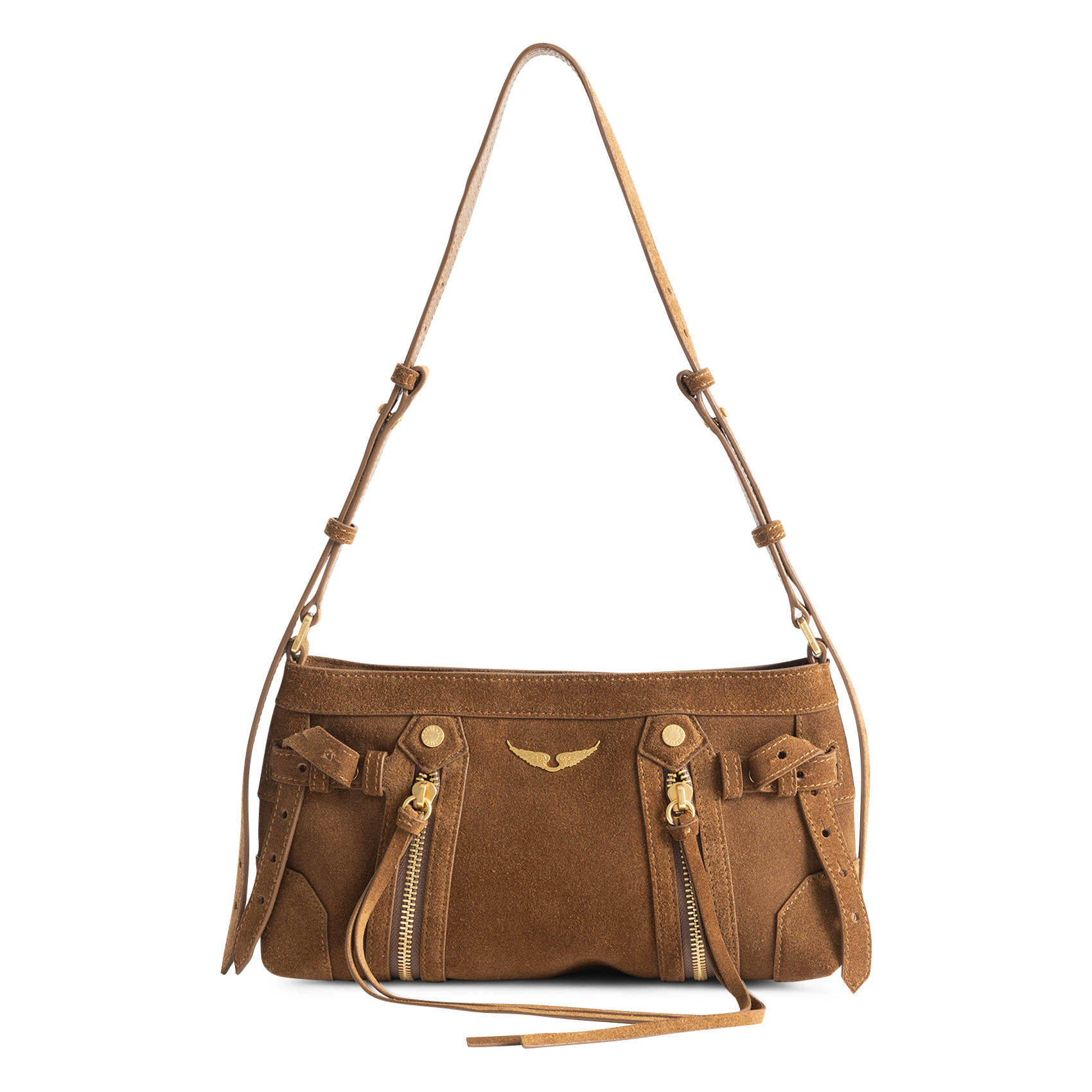 Leren schoudertas ZADIG&VOLTAIRE Bruin