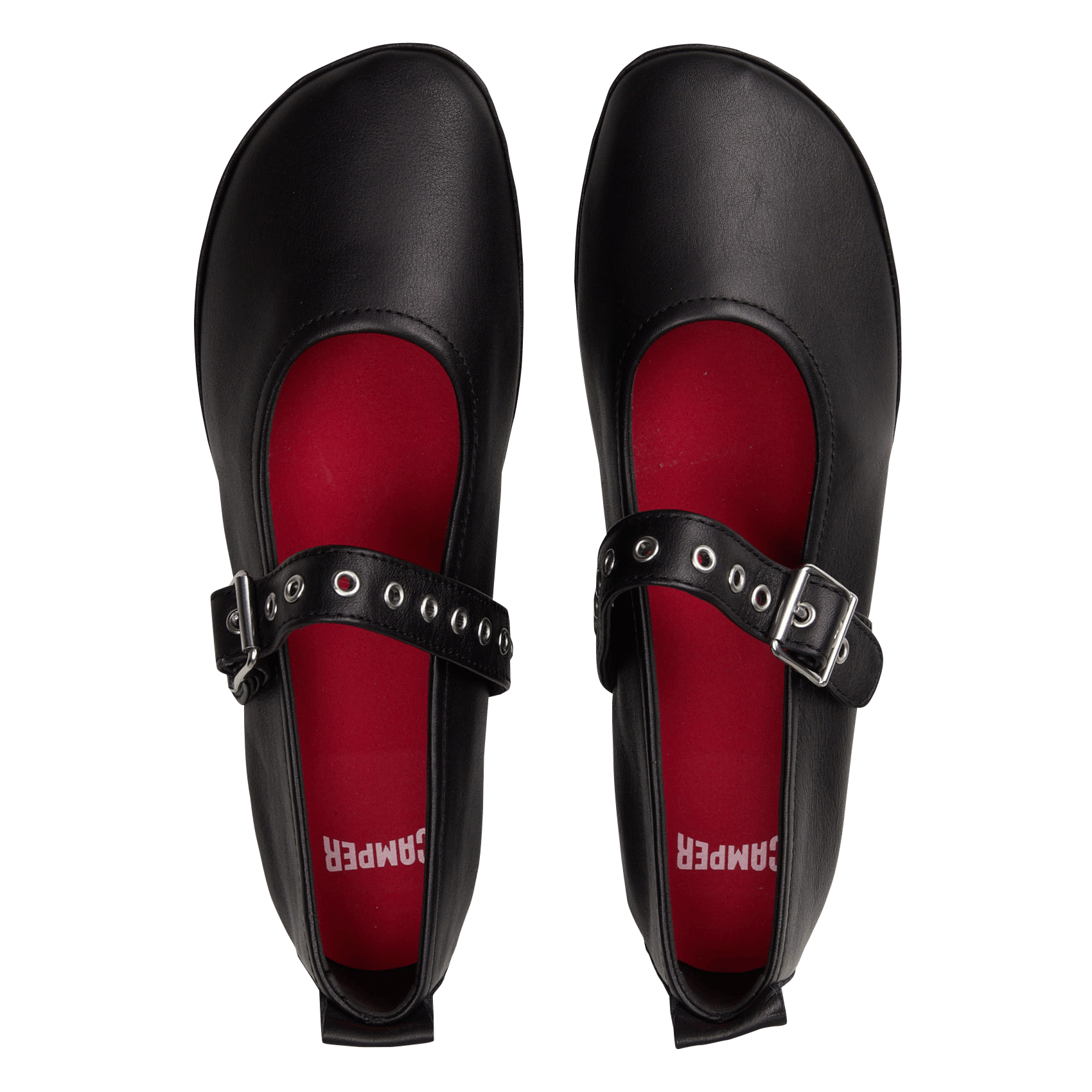 Leather ballet pumps with strap CAMPER Black