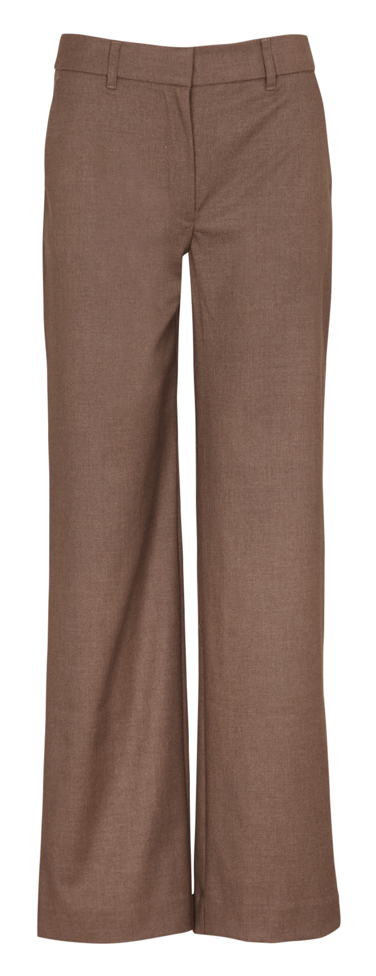 Wide-leg solid straight pants KOOKAI Brown