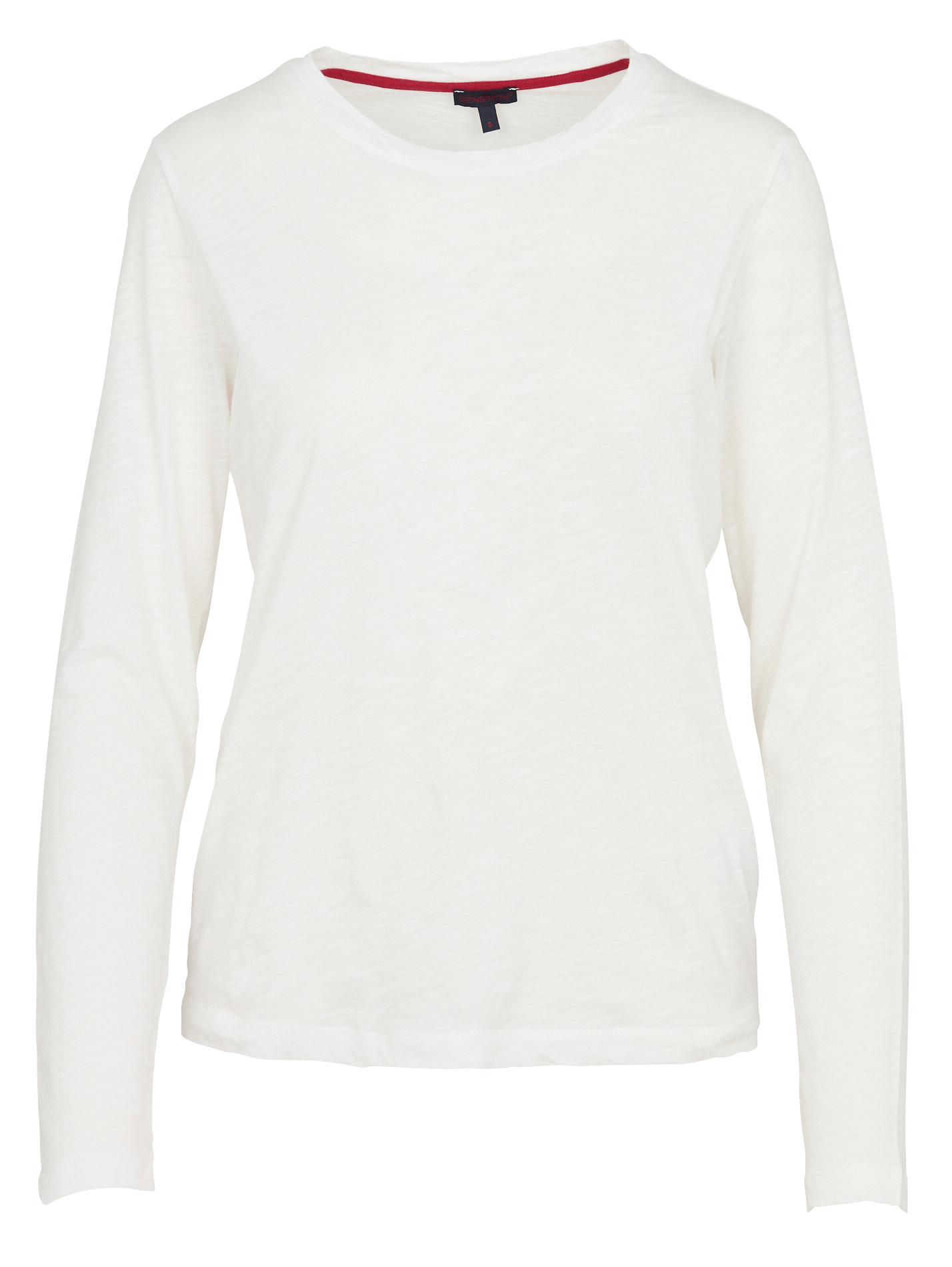Einfarbiges langärmeliges T-Shirt aus Baumwolle BENSIMON