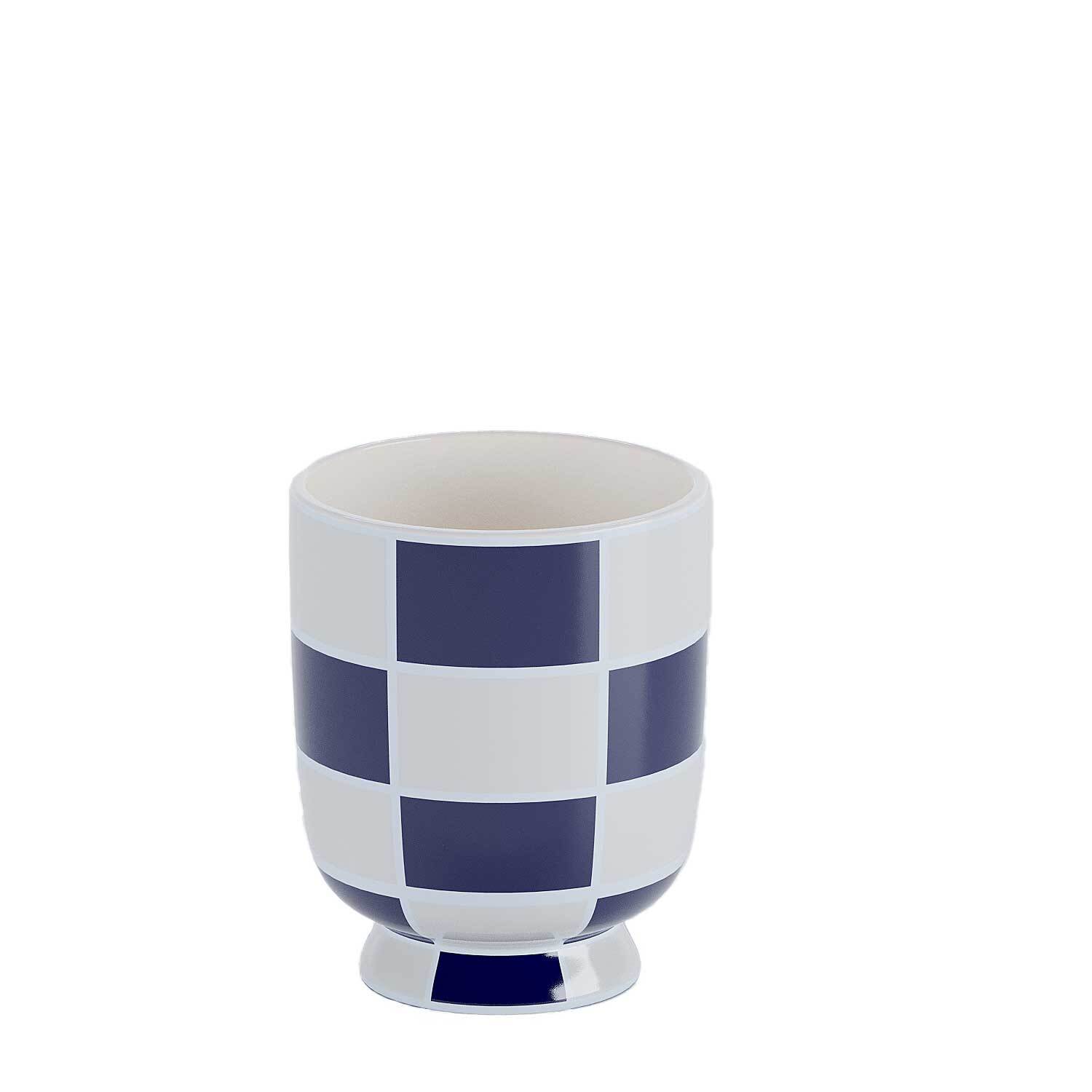 Checkered decorative ceramic vase POTIRON PARIS