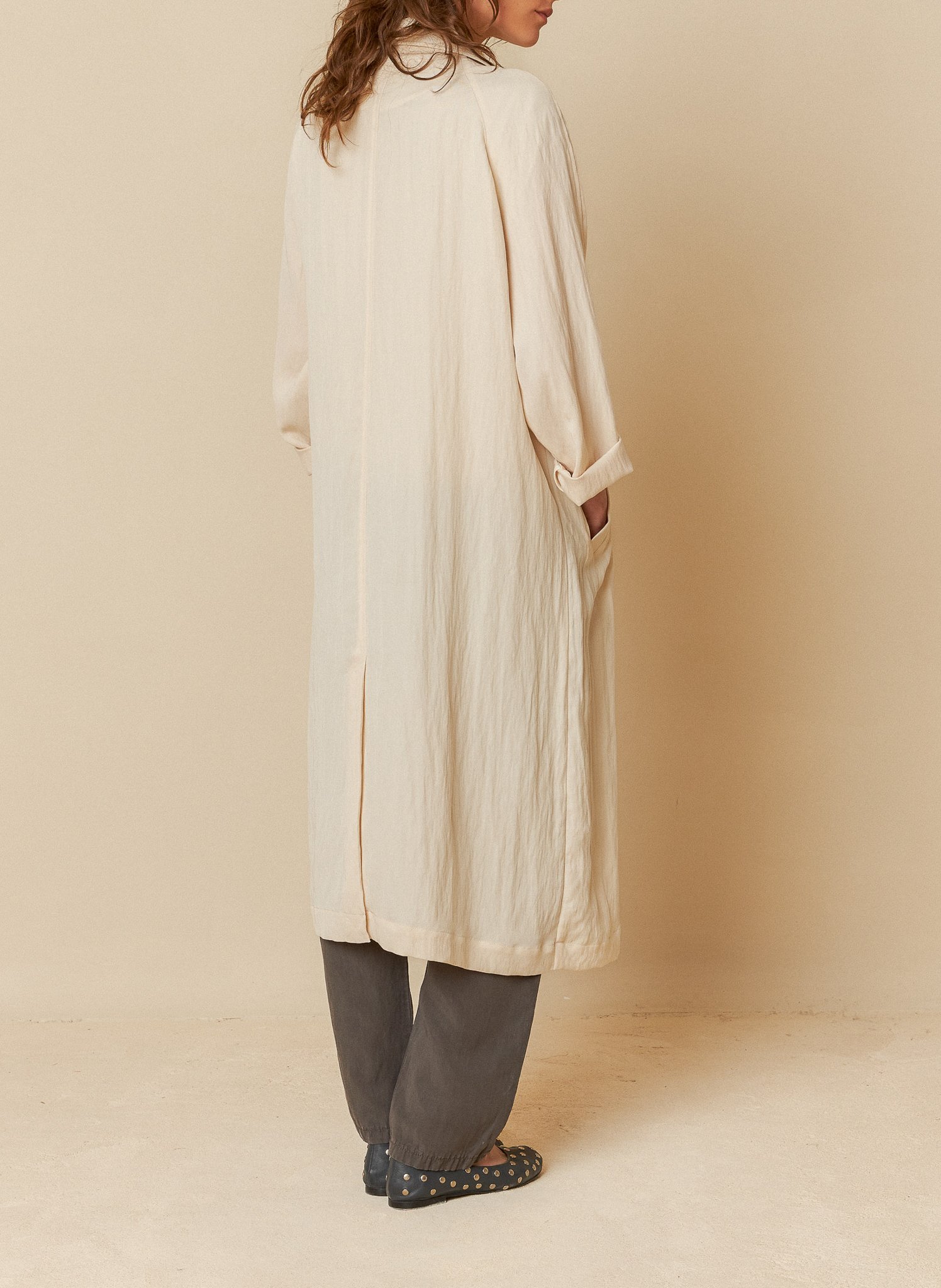 Oversized trench coat Silver