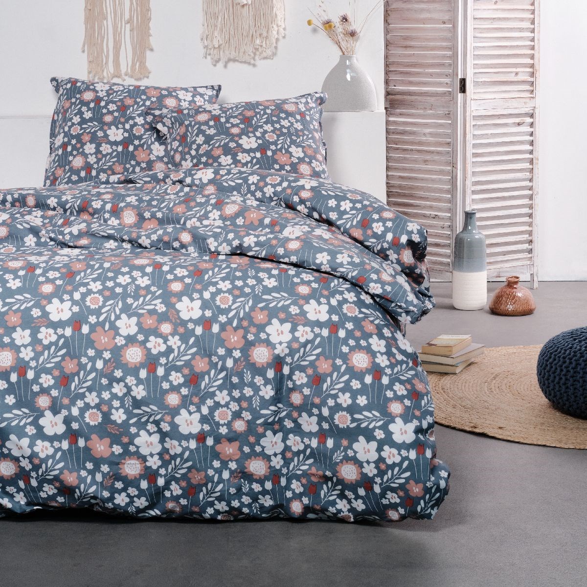 Cotton bedding set TODAY LINGE DE MAISON Blue
