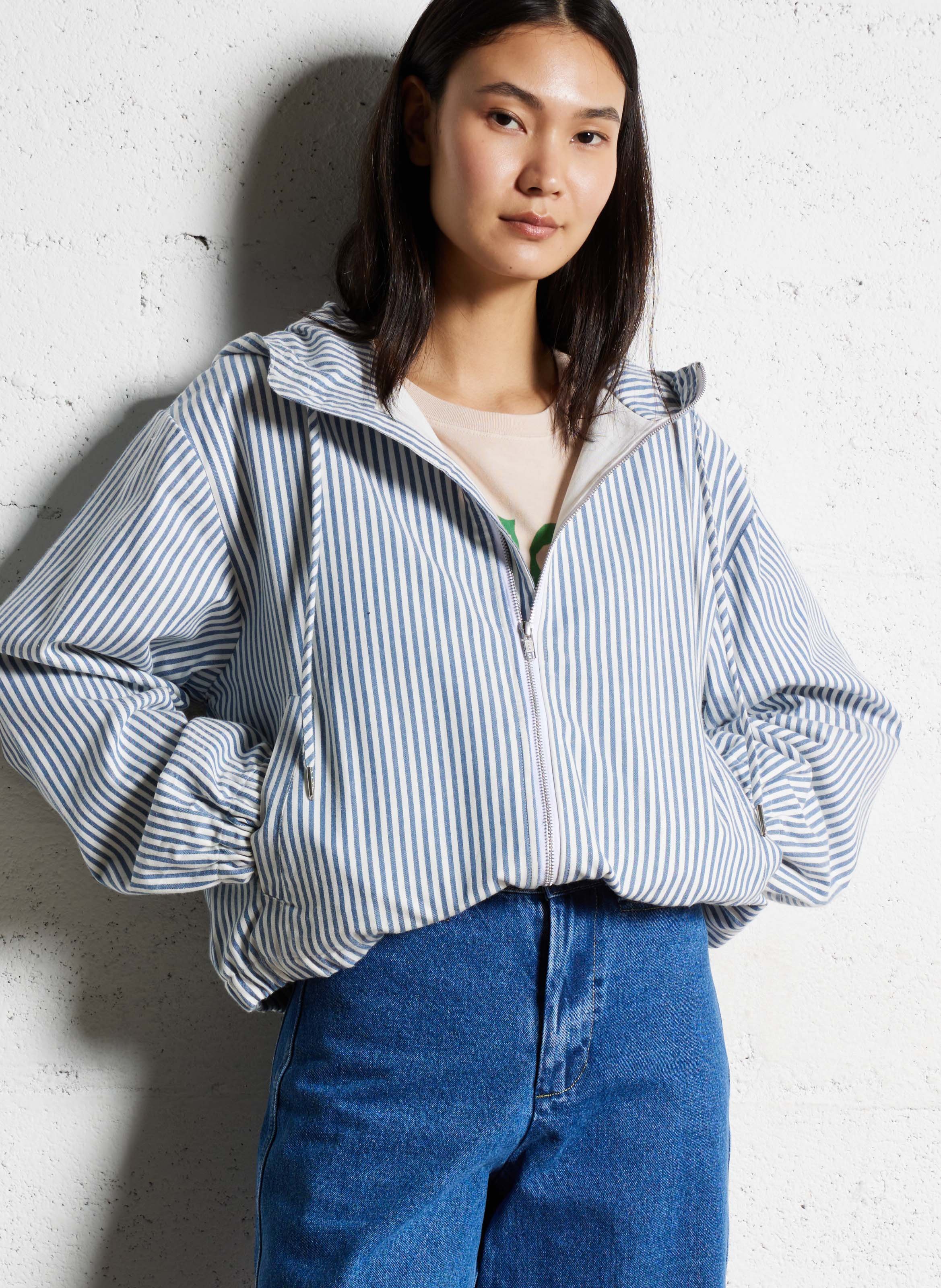 Veste à capuche rayée LOLLYS LAUNDRY Bleu