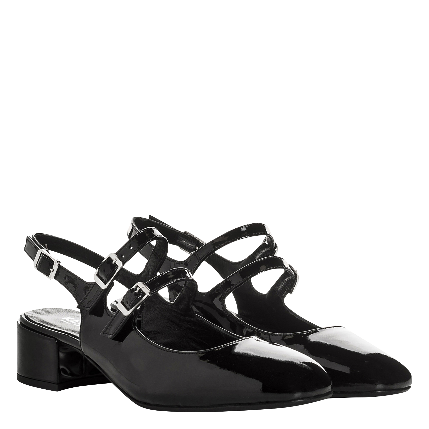 Lakleren babypantoffels REQINS Zwart