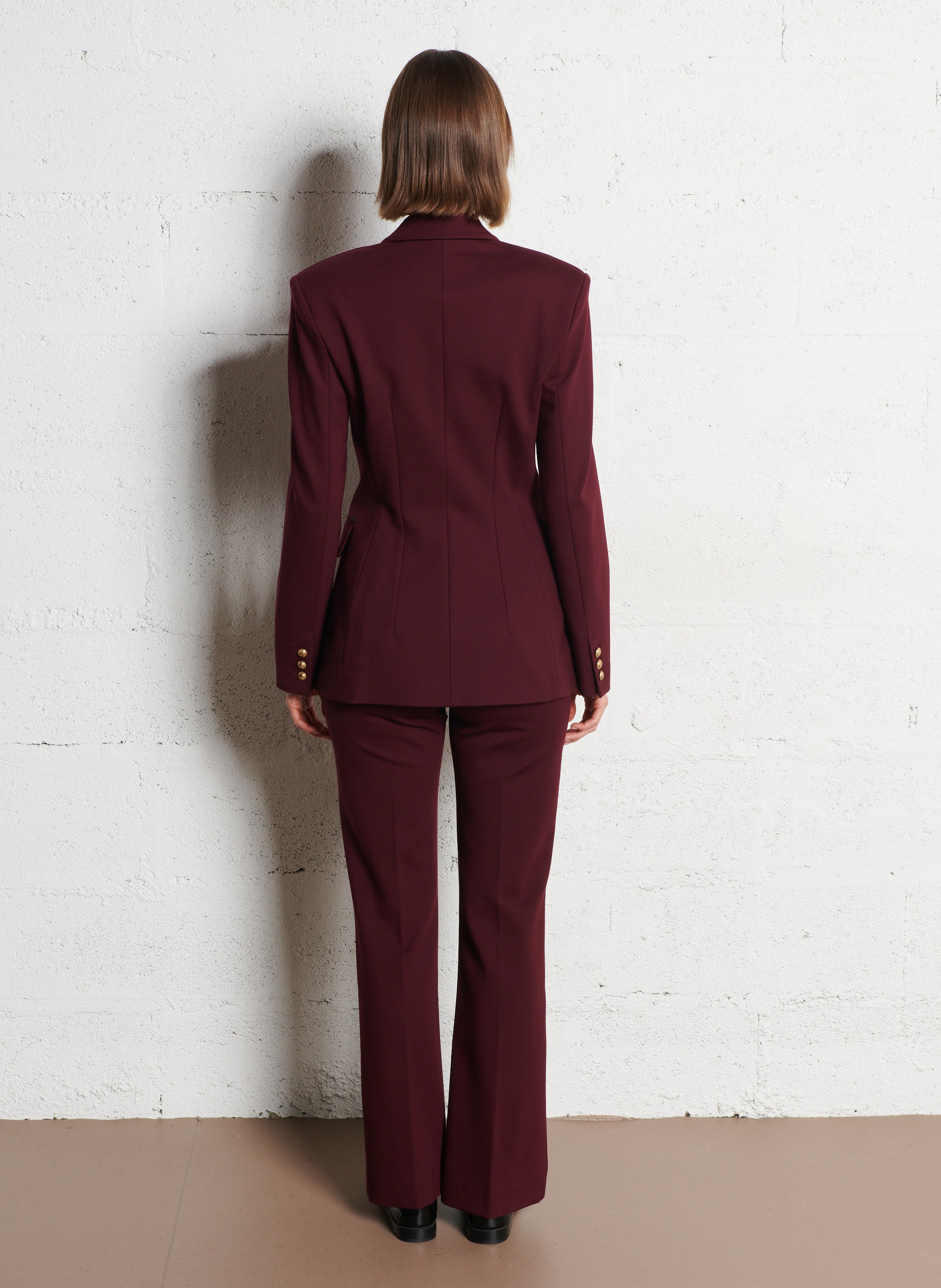 High-rise straight-leg tailored pants IKKS Purple