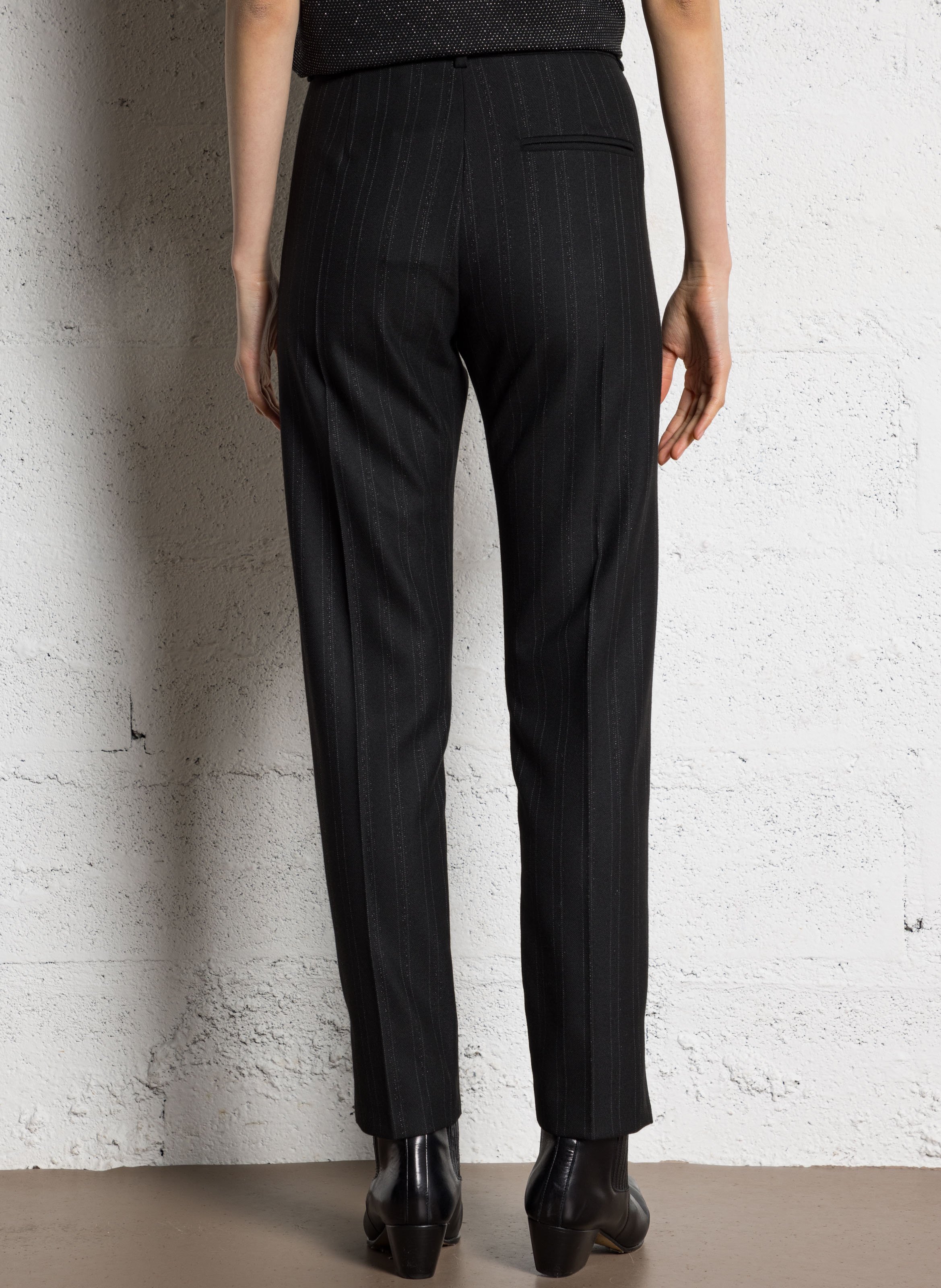 Pantaloni da tailleur a righe I CODE Nero