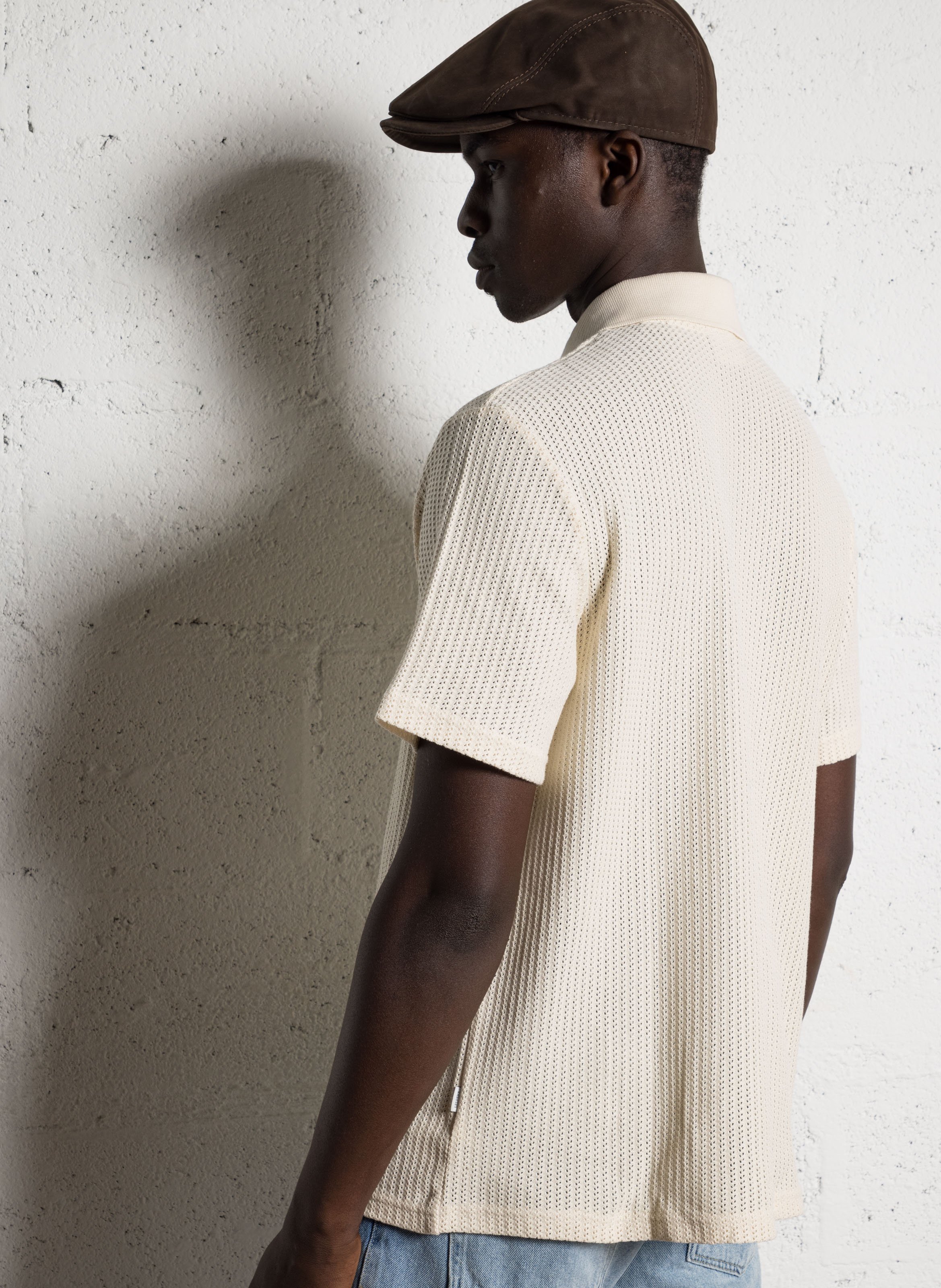 Gerade geschnittenes Poloshirt aus Bio-Baumwolle LES DEUX Beige