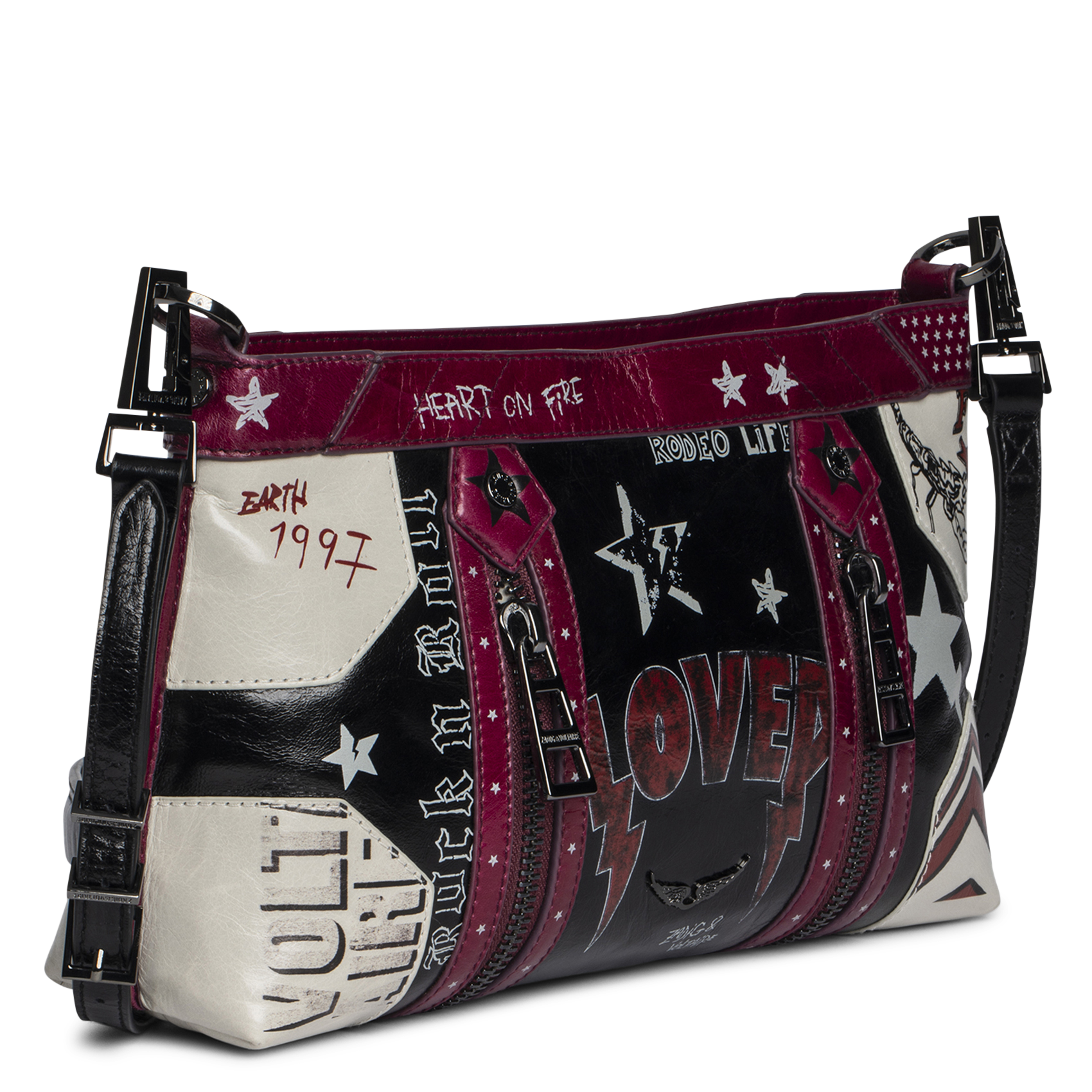 Patent leather shoulder bag ZADIG&VOLTAIRE Black