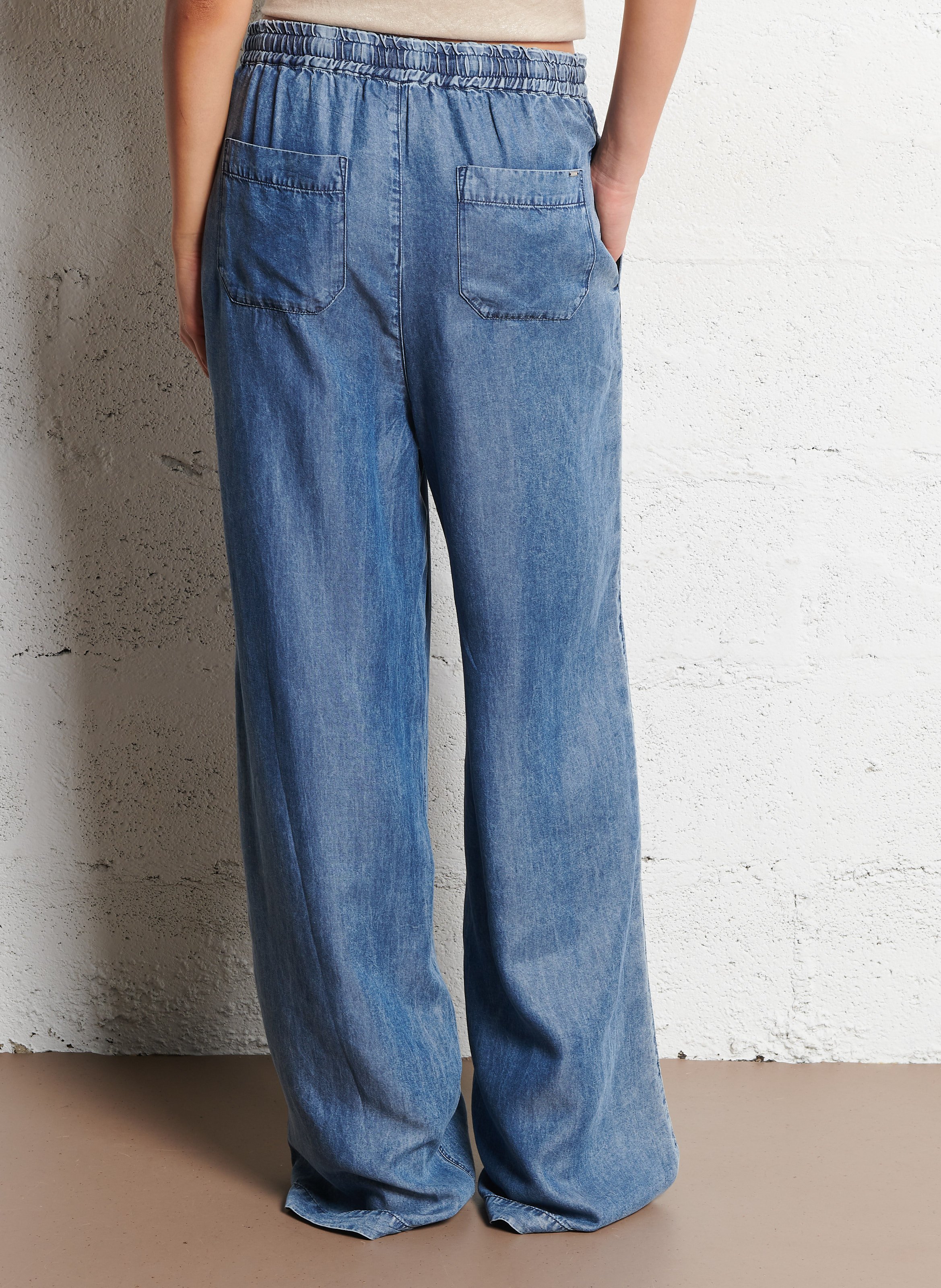 Weite Hose in Jeans-Optik IKKS Blau