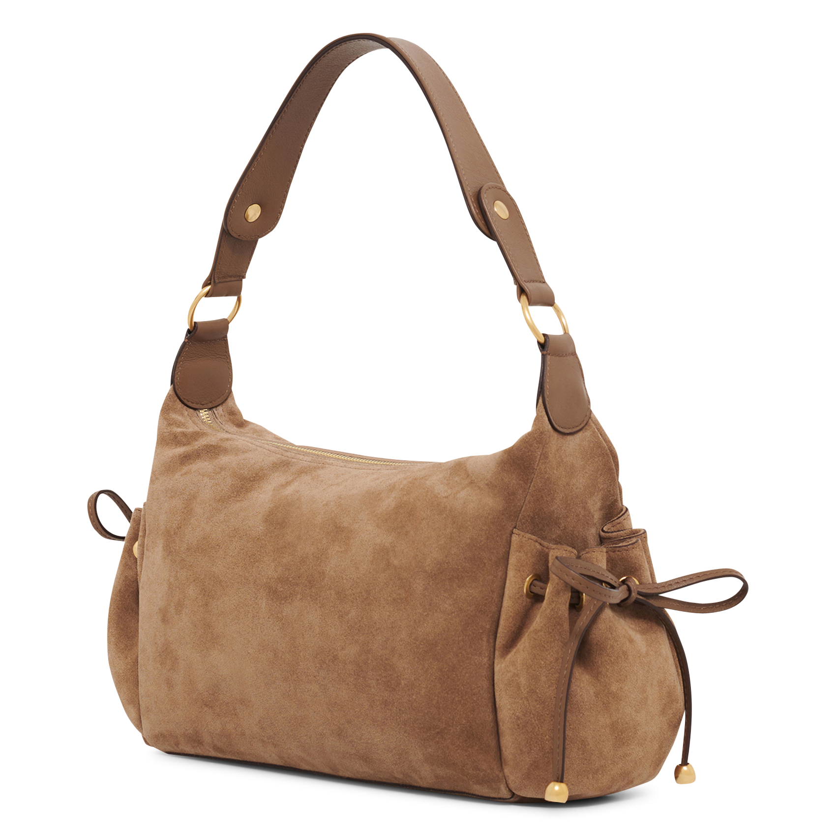 Schultertasche aus Veloursleder GERARD DAREL Grun