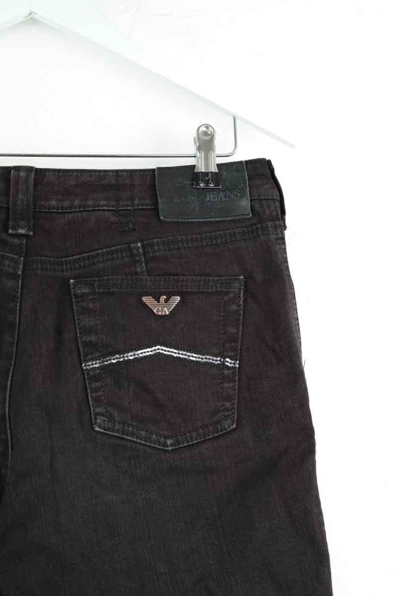 Cotton straight jeans ARMANI - SECONDE MAIN Black
