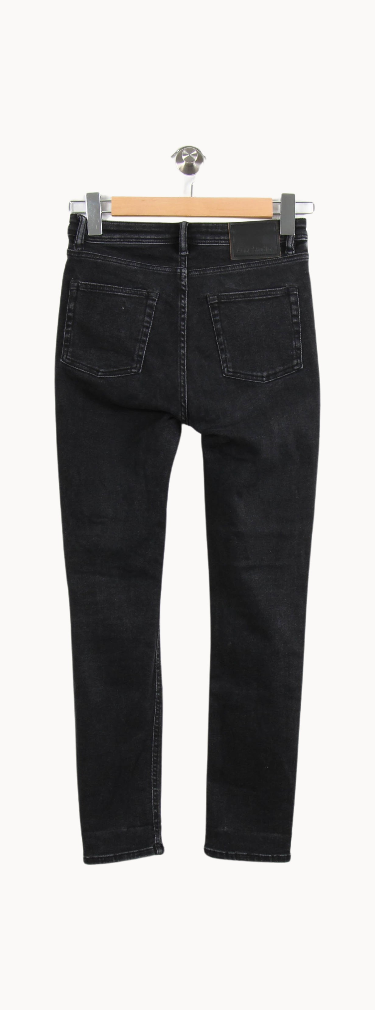 Cropped slim jeans with studs ACNE STUDIOS - Seconde Main Grey