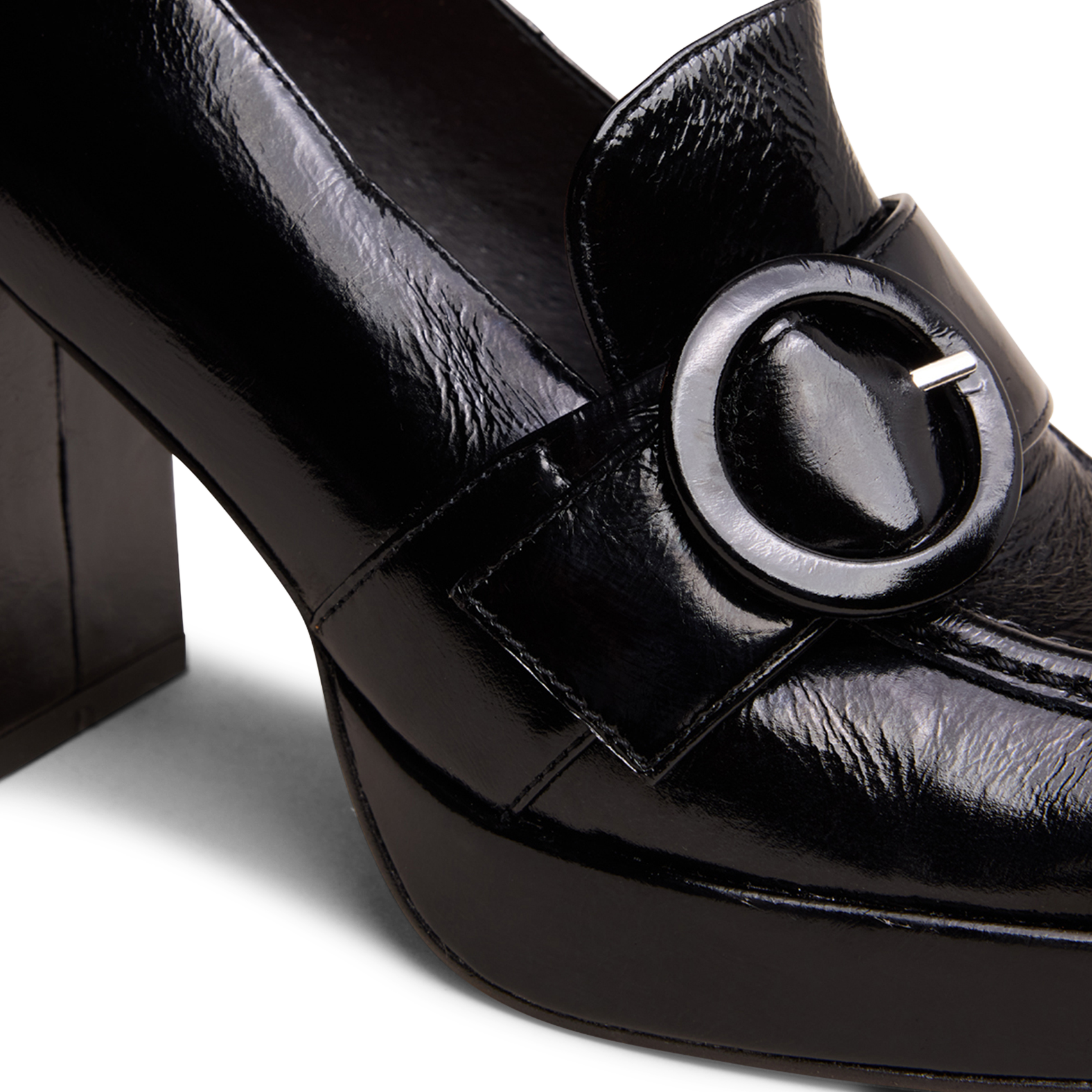 Mocassins en cuir vernis JONAK Noir