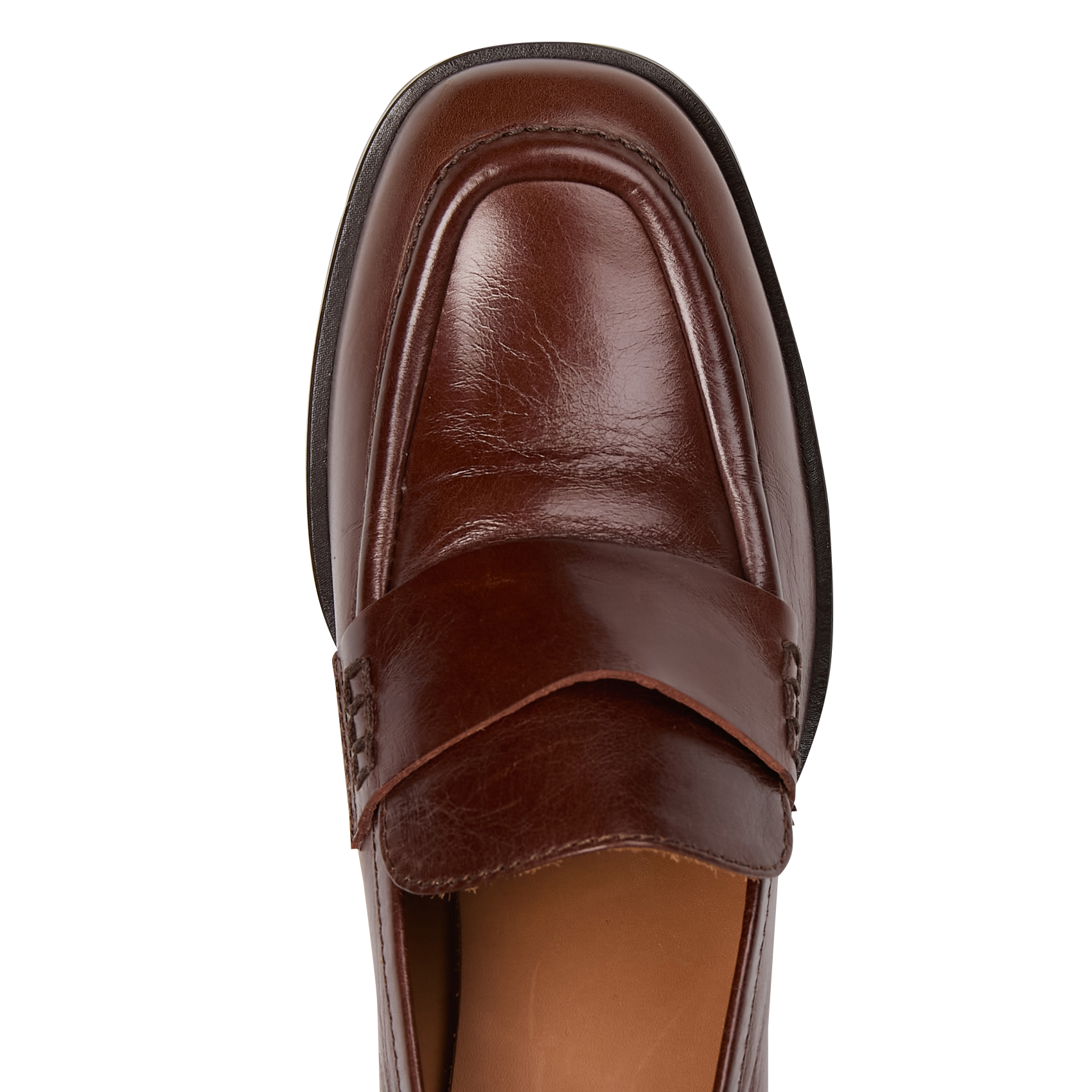 Heeled leather loafers BILLI BI Brown