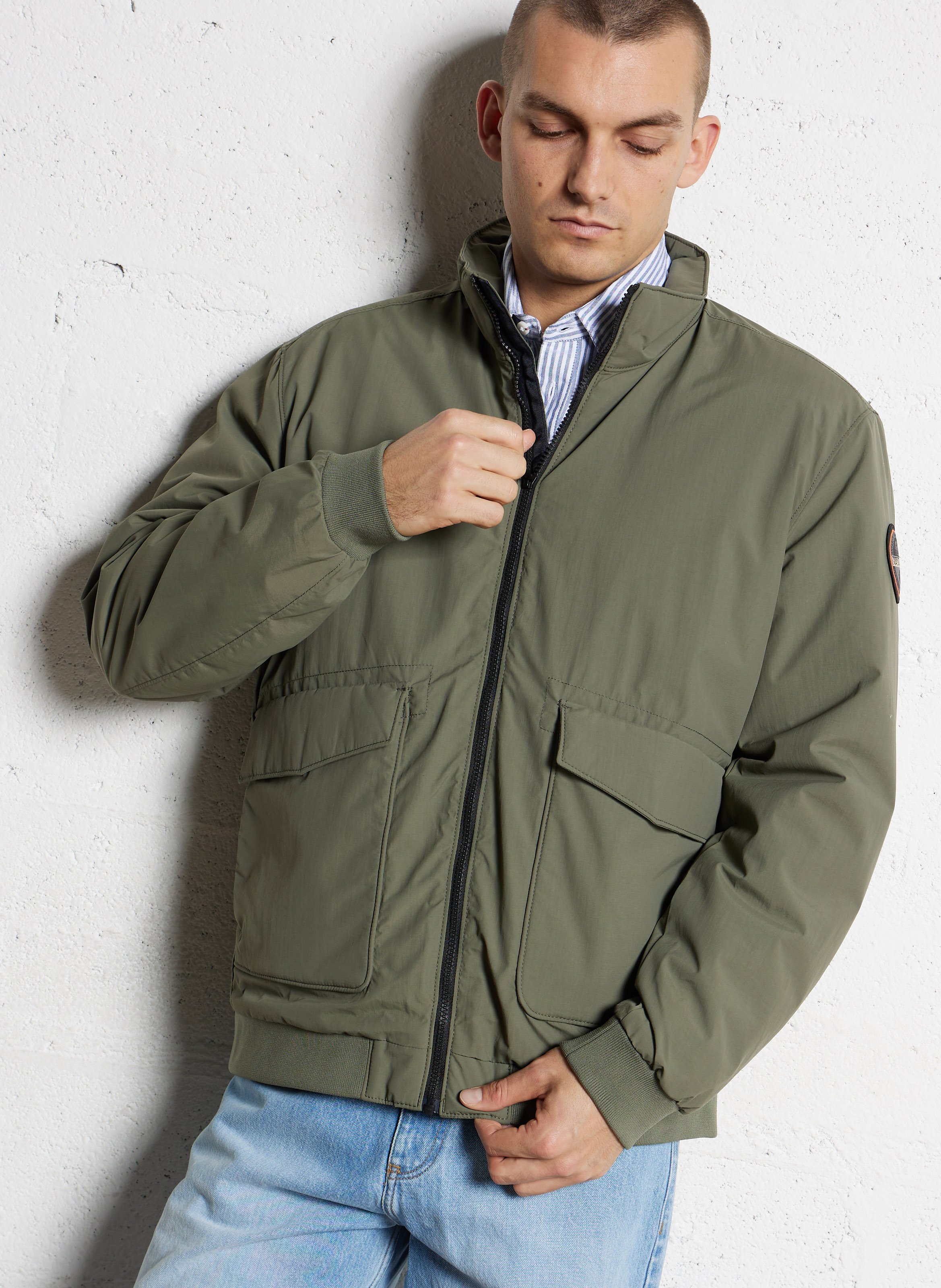 Veste droite col montant NAPAPIJRI Vert