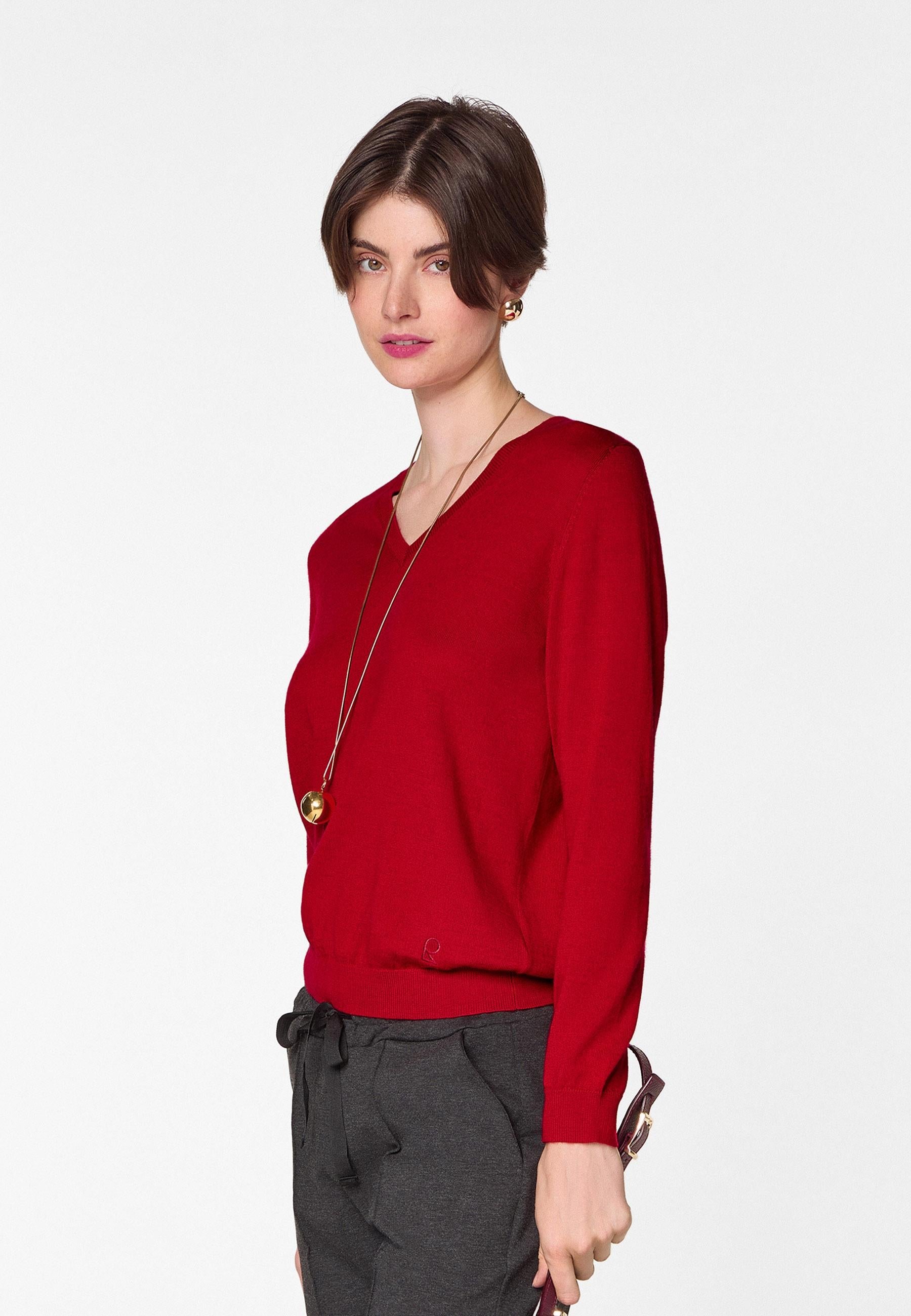 Bunelle wool V-neck sweater RODIER Red