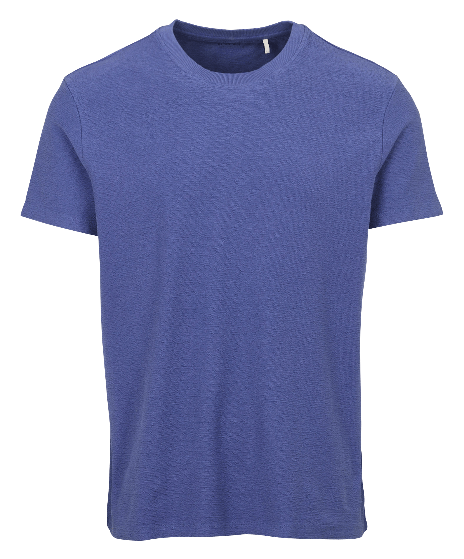 Tee-shirt droit col rond en maille éponge IKKS Bleu