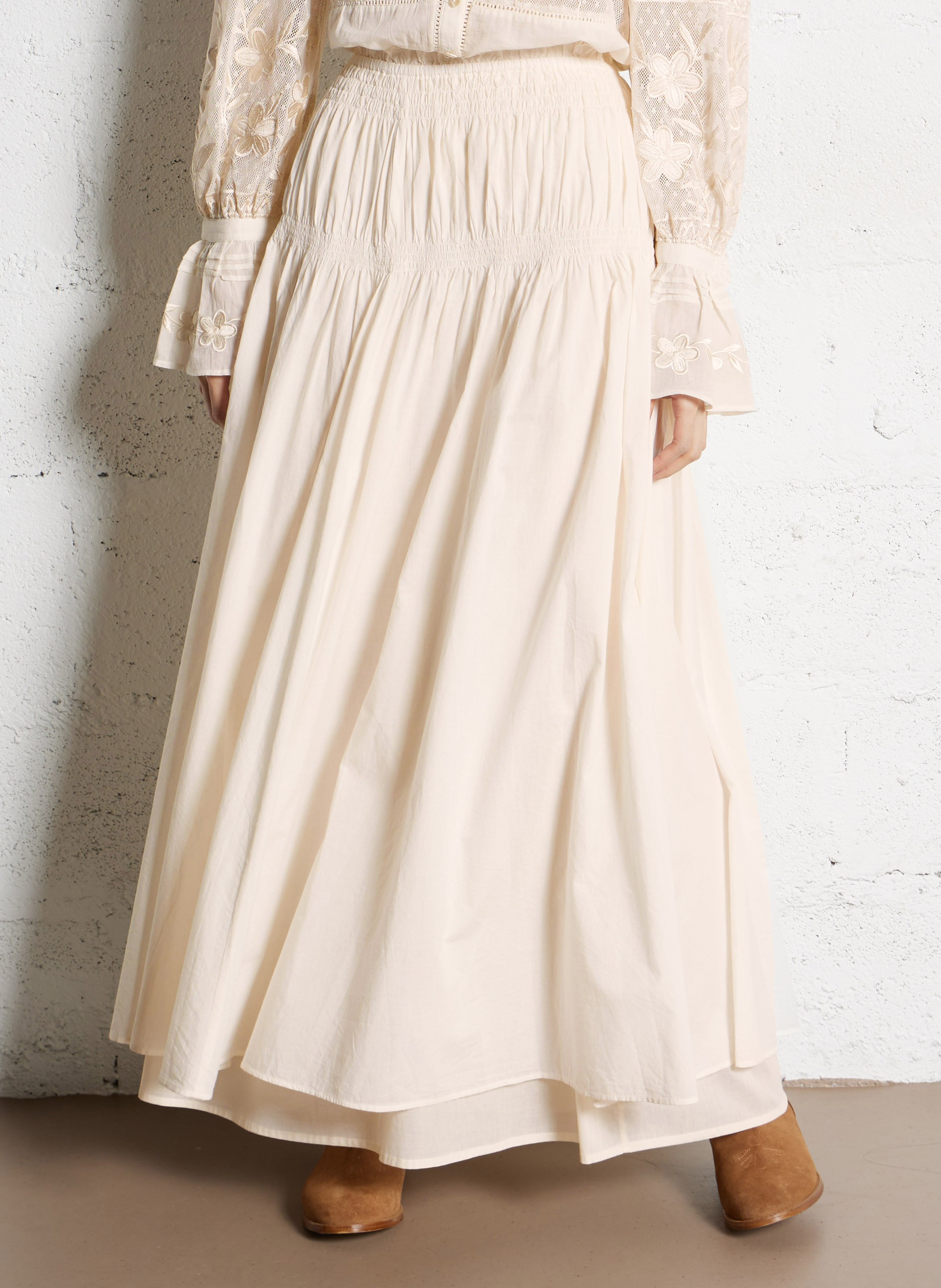 Ausgestellter Maxirock aus Baumwolle ANTIK BATIK