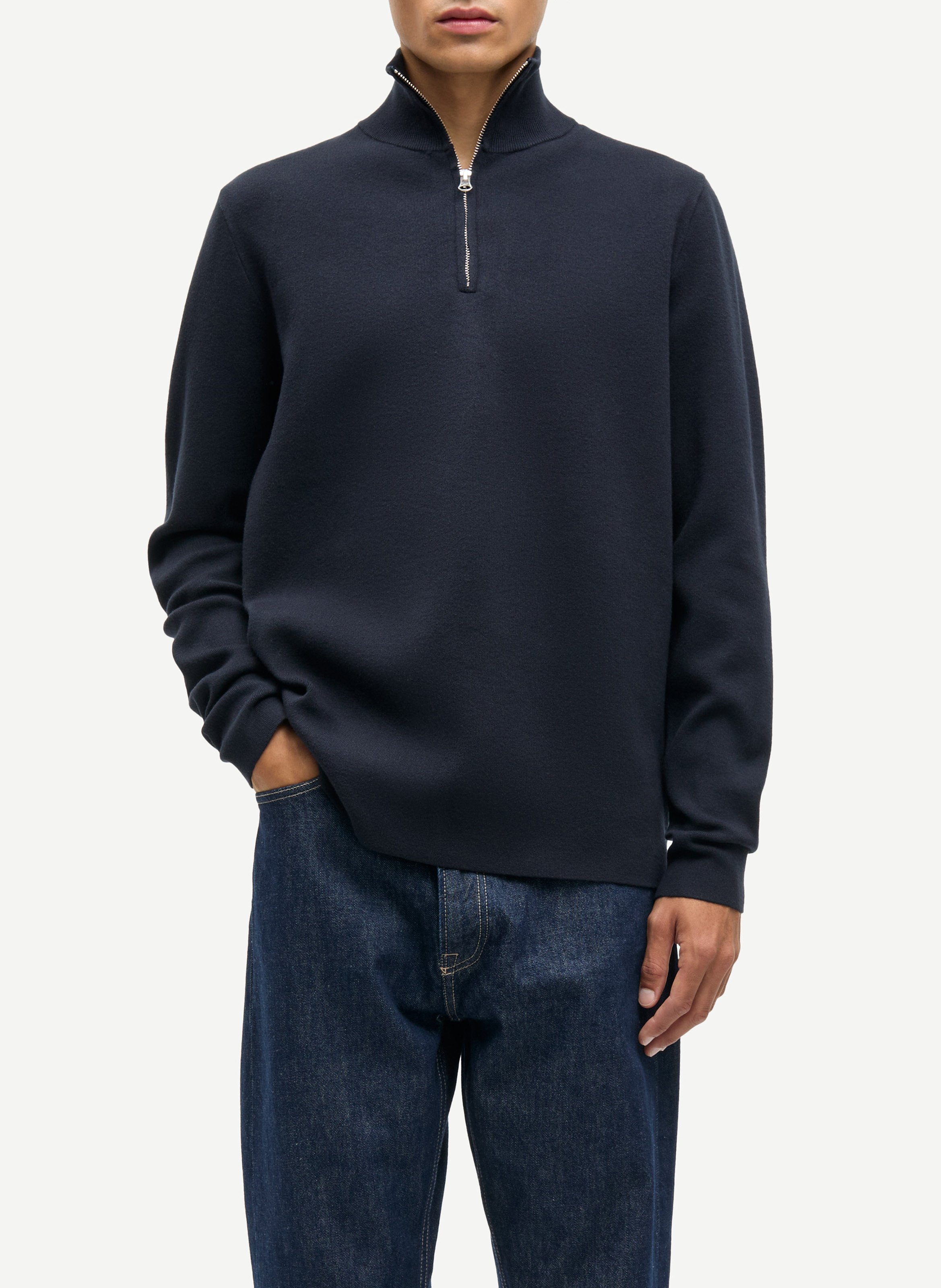 Pullover mit Stehkragen, Regular Fit SAMSOE SAMSOE Blau