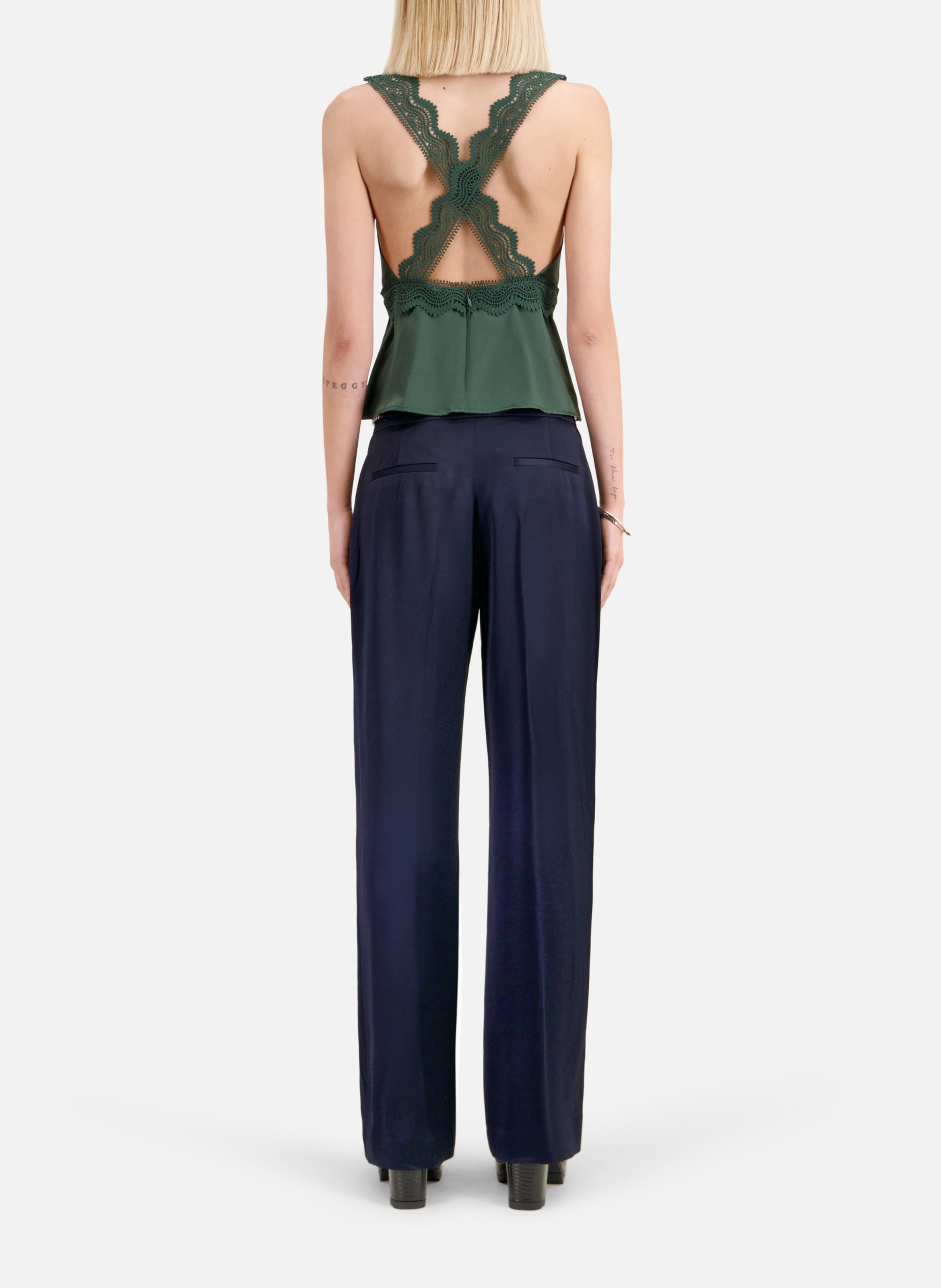 Pantalon droit à pinces THE KOOPLES Bleu