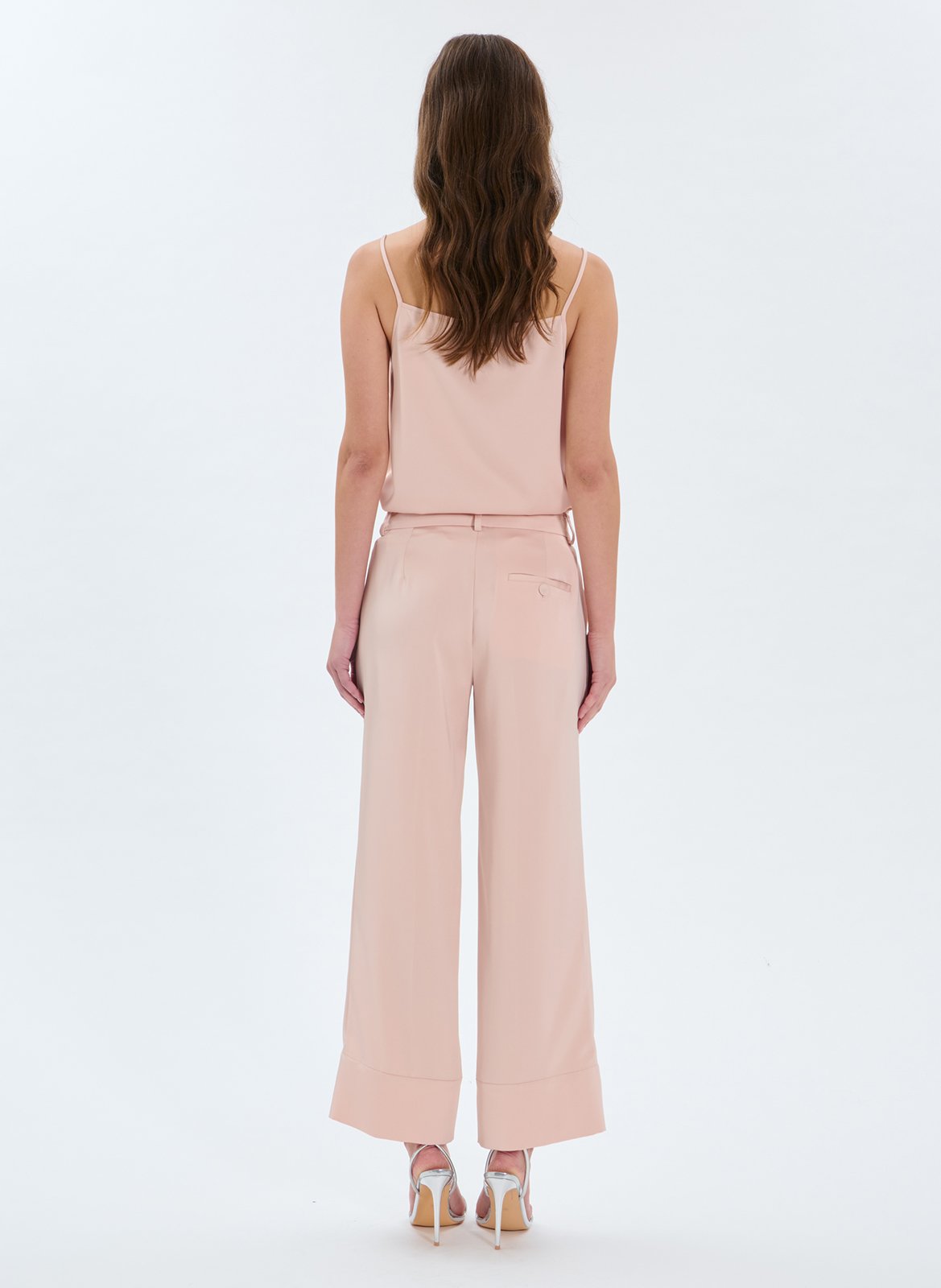 Pantalon droit satiné ZAPA Beige