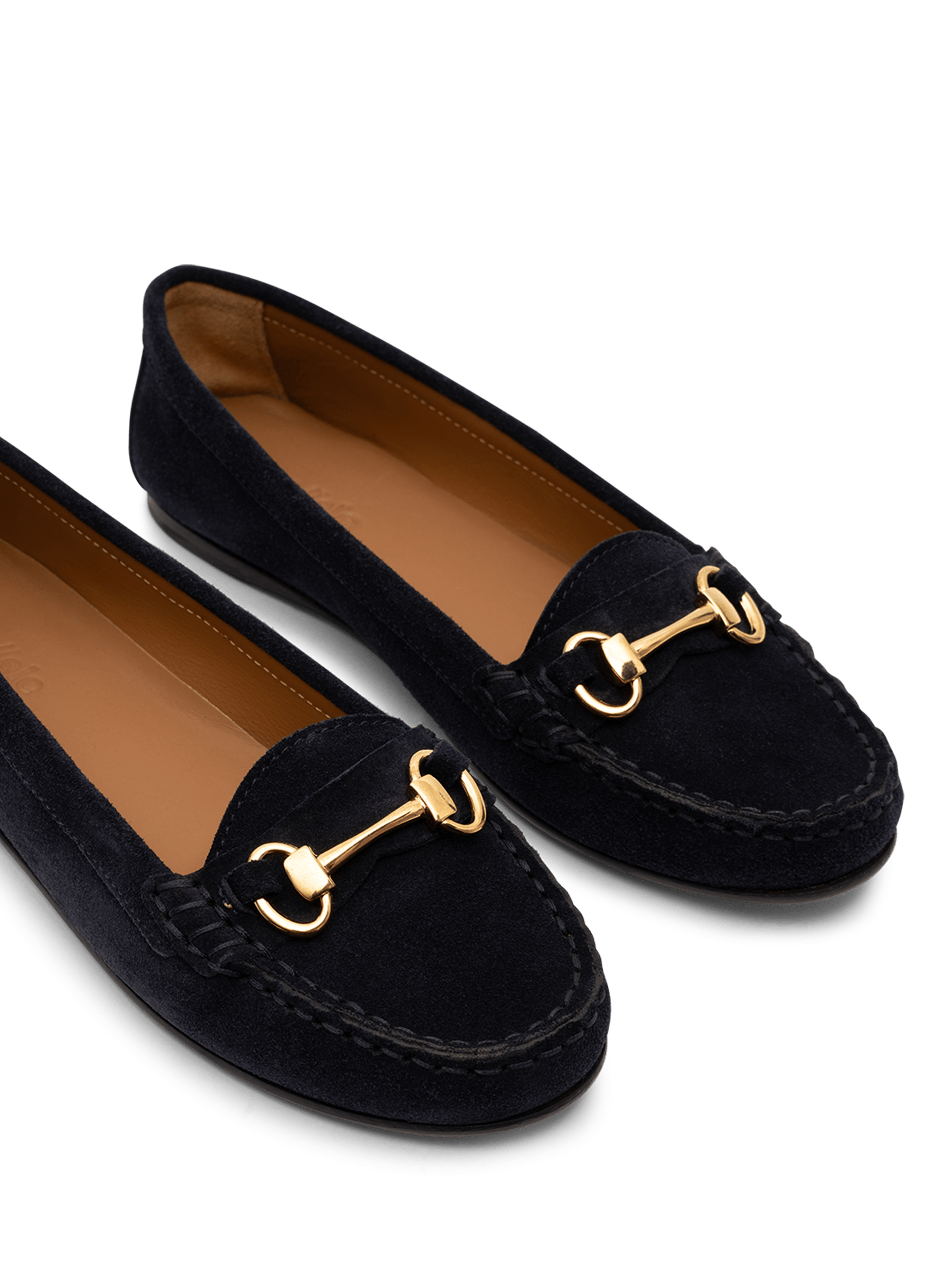 Navy suede leather loafers PARALLELE PARIS Blue