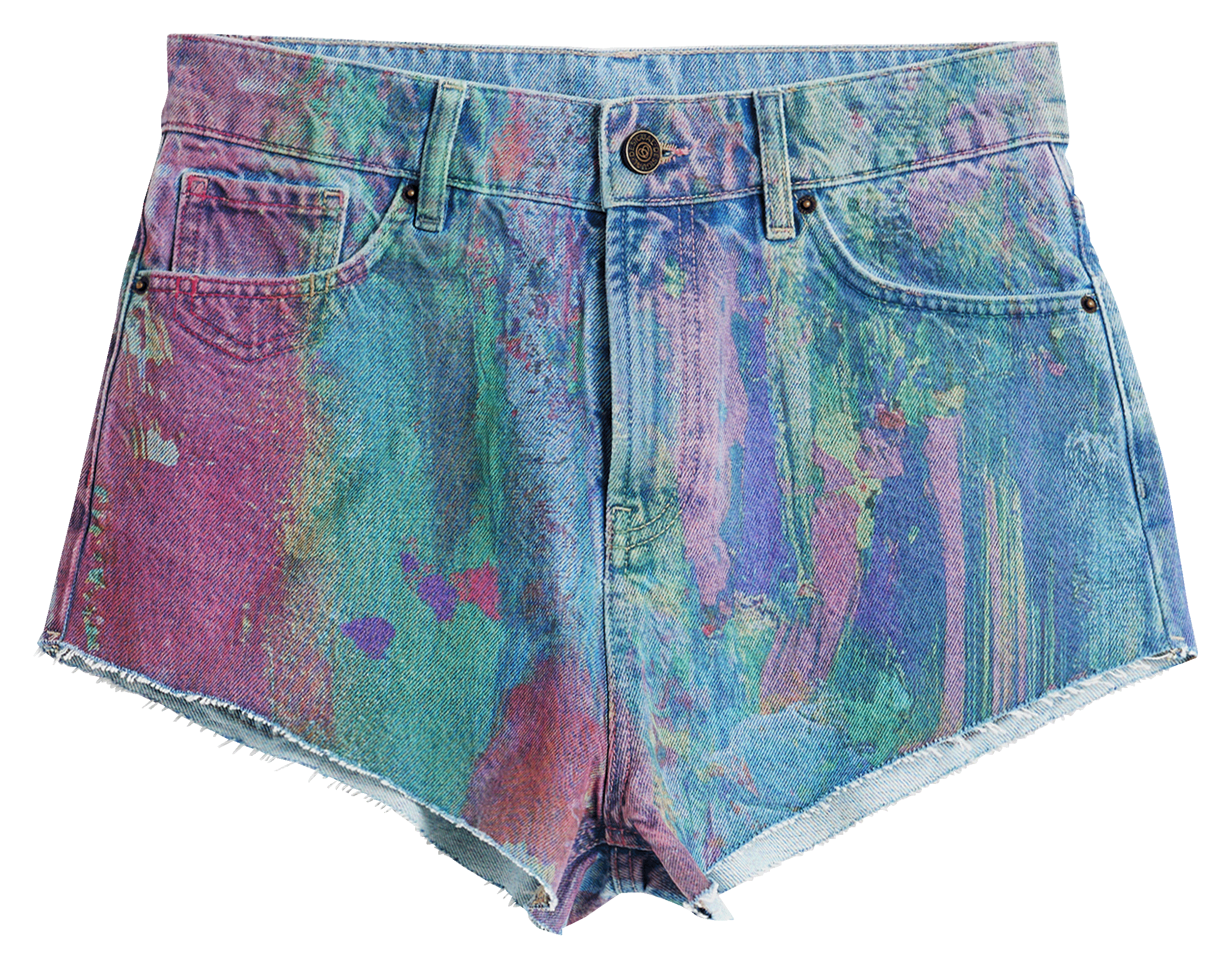 Short denim en coton DESIGUAL Bleu