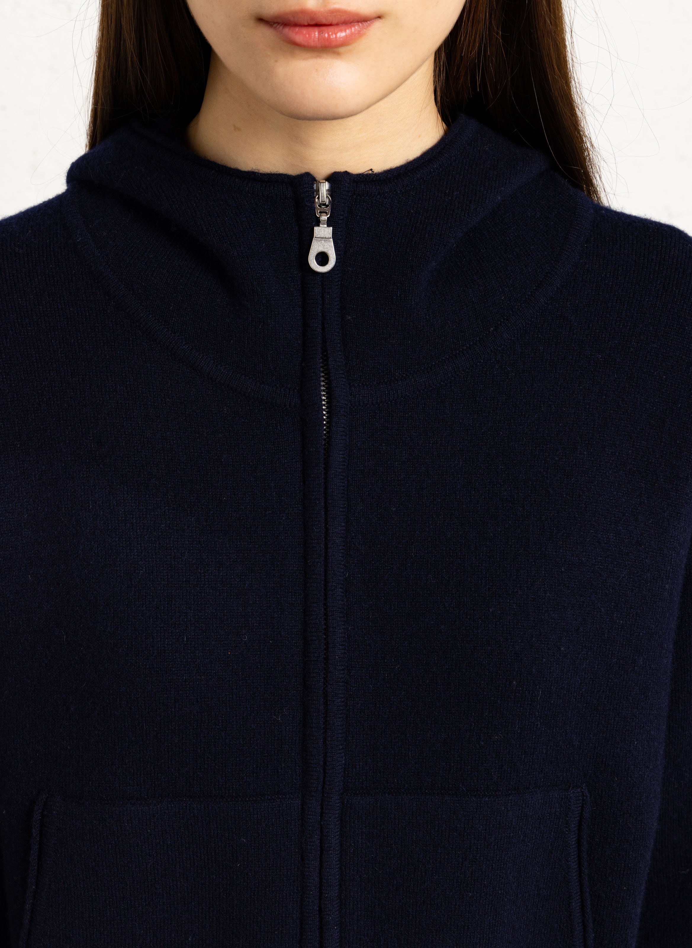 Oversize Kapuzenpullover aus Wolle und Kaschmir MARGAUX LONNBERG Blau