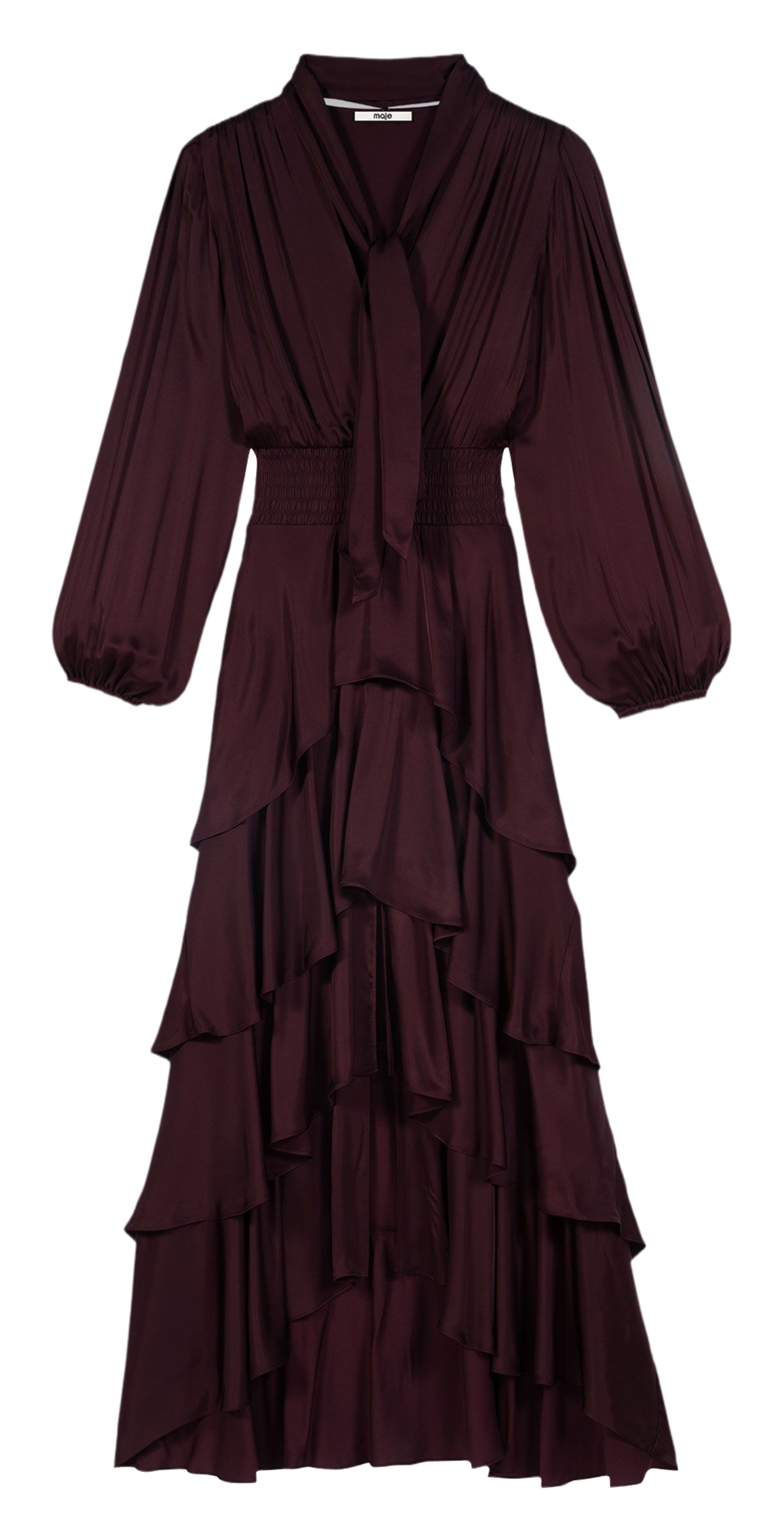 Robe longue évasée MAJE Rouge