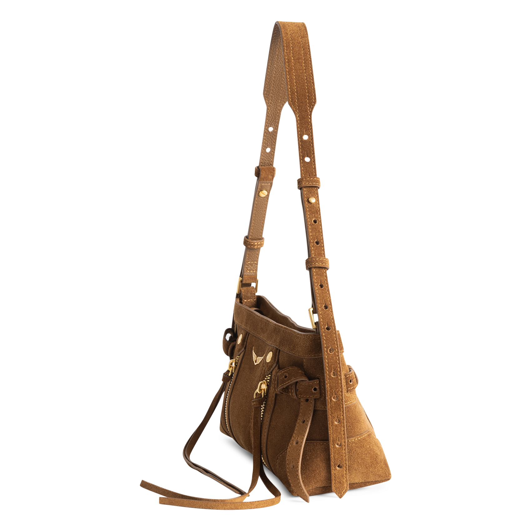 Leren schoudertas ZADIG&VOLTAIRE Bruin