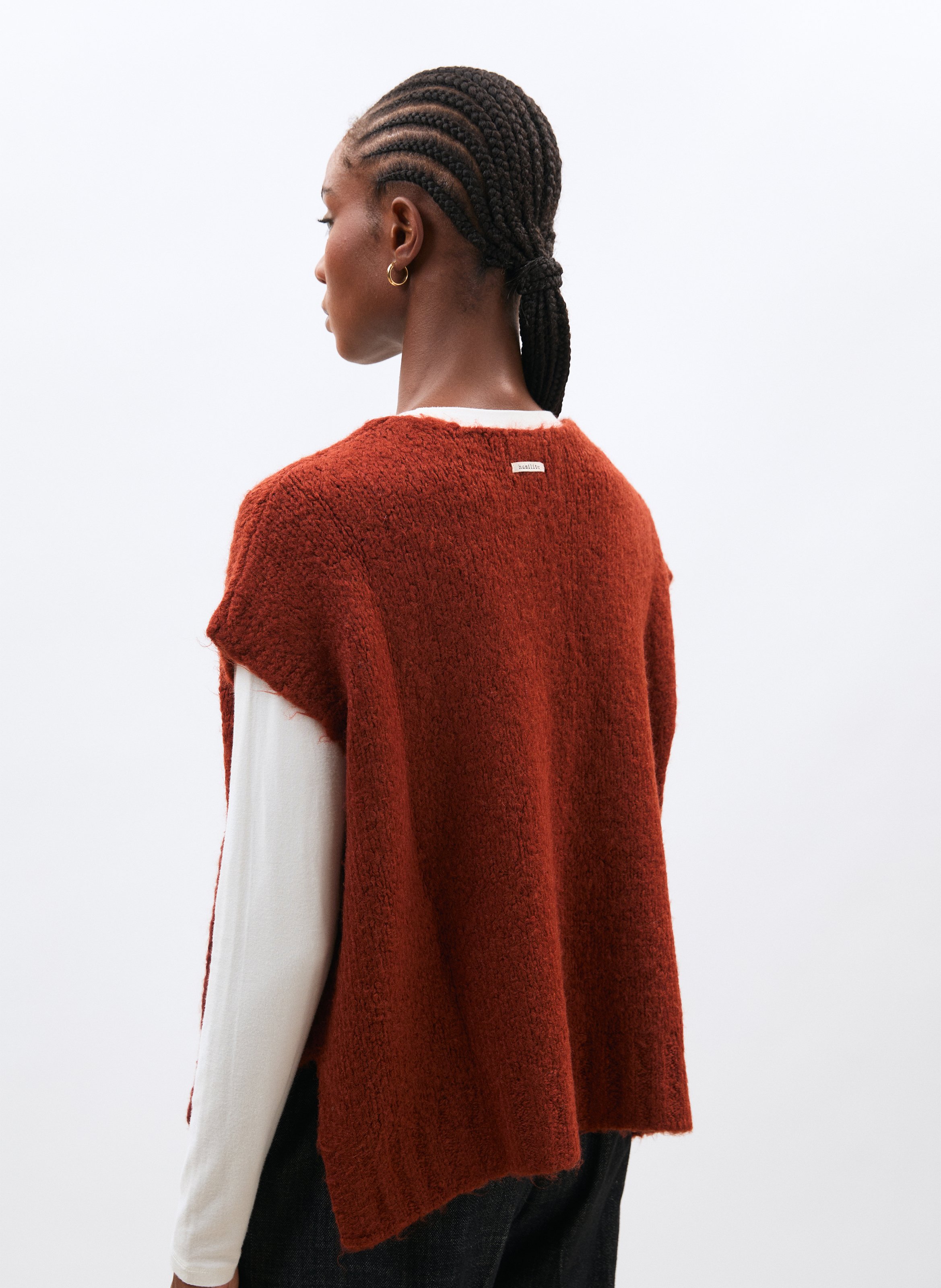Oversized sleeveless sweater HUMILITY Orange