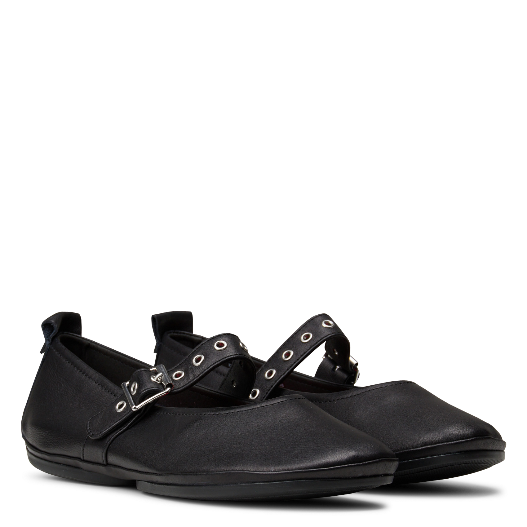Leather ballet pumps with strap CAMPER Black