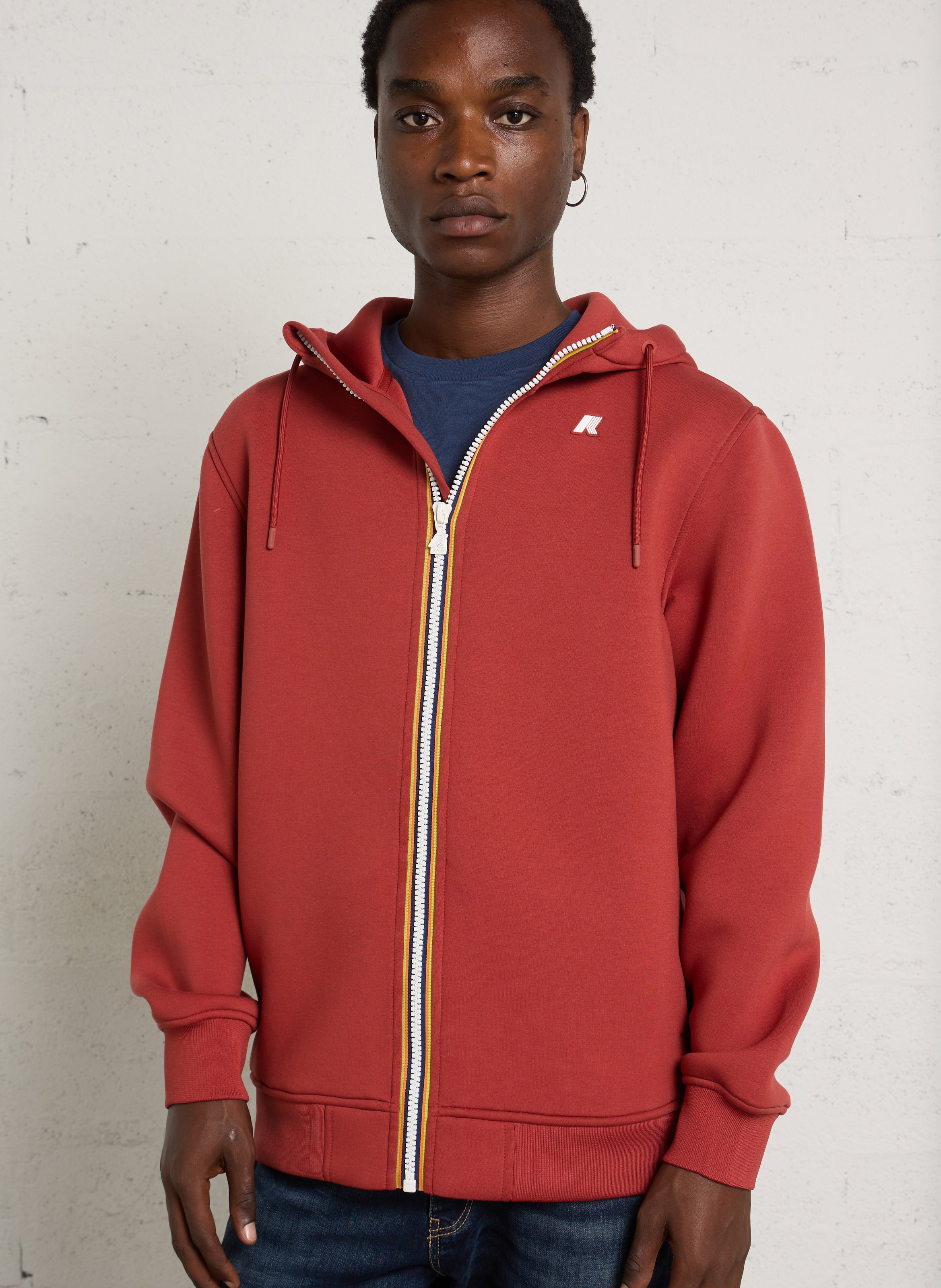 Weiter Kapuzen-Zipper-Sweatshirt K-WAY