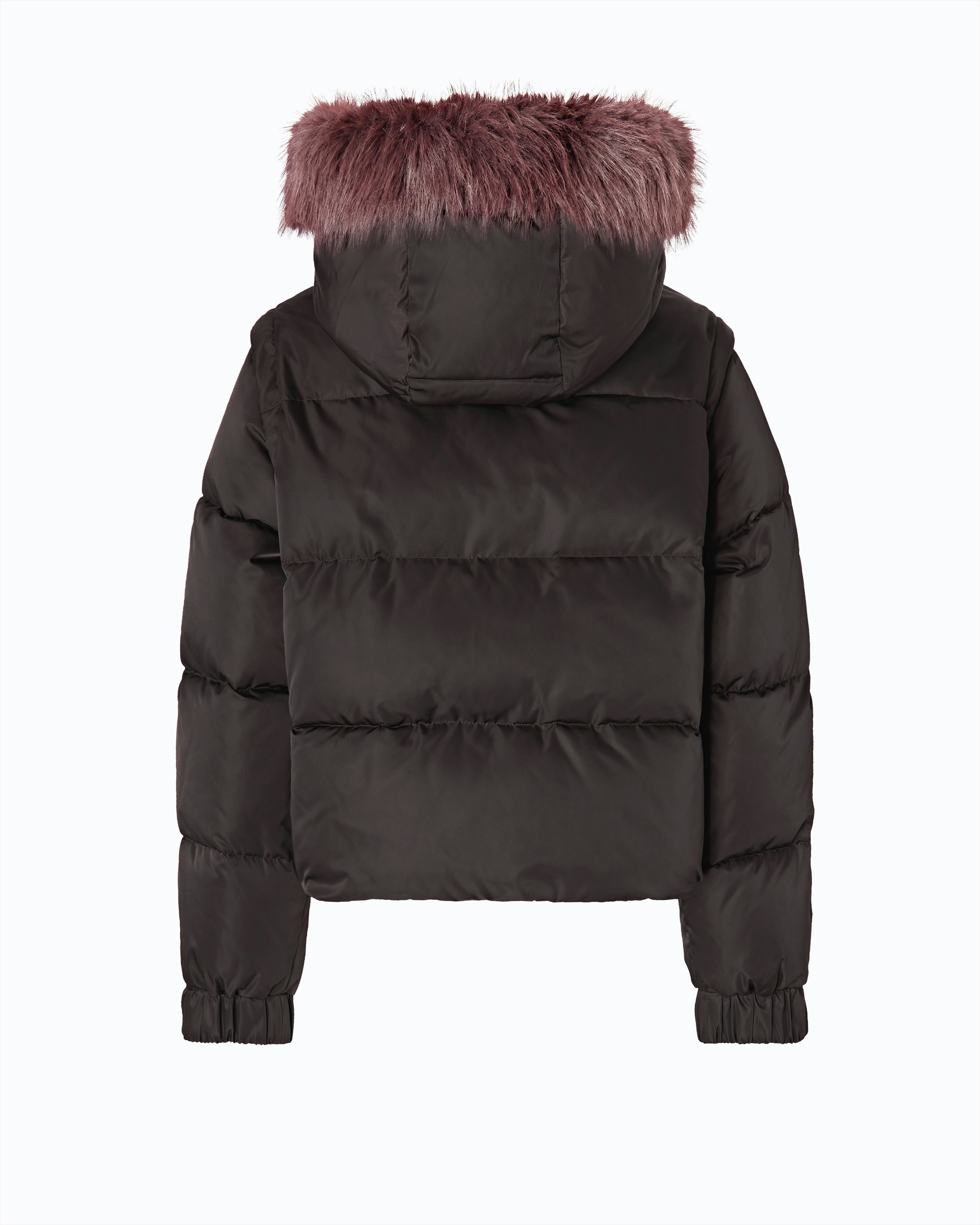 Doudoune courte à manches amovibles PINKO Marron