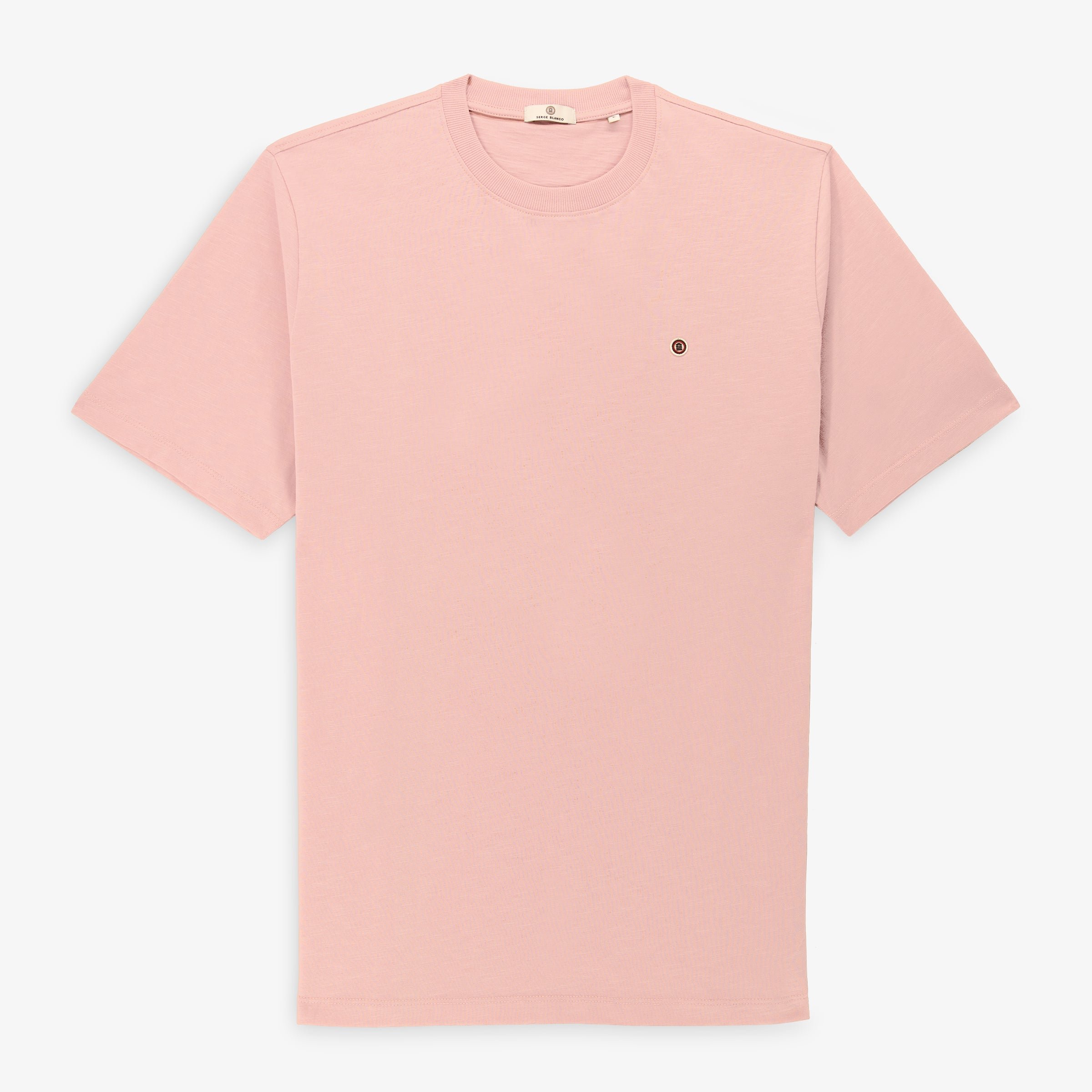 Short-sleeved slub cotton T-shirt SERGE BLANCO Pink