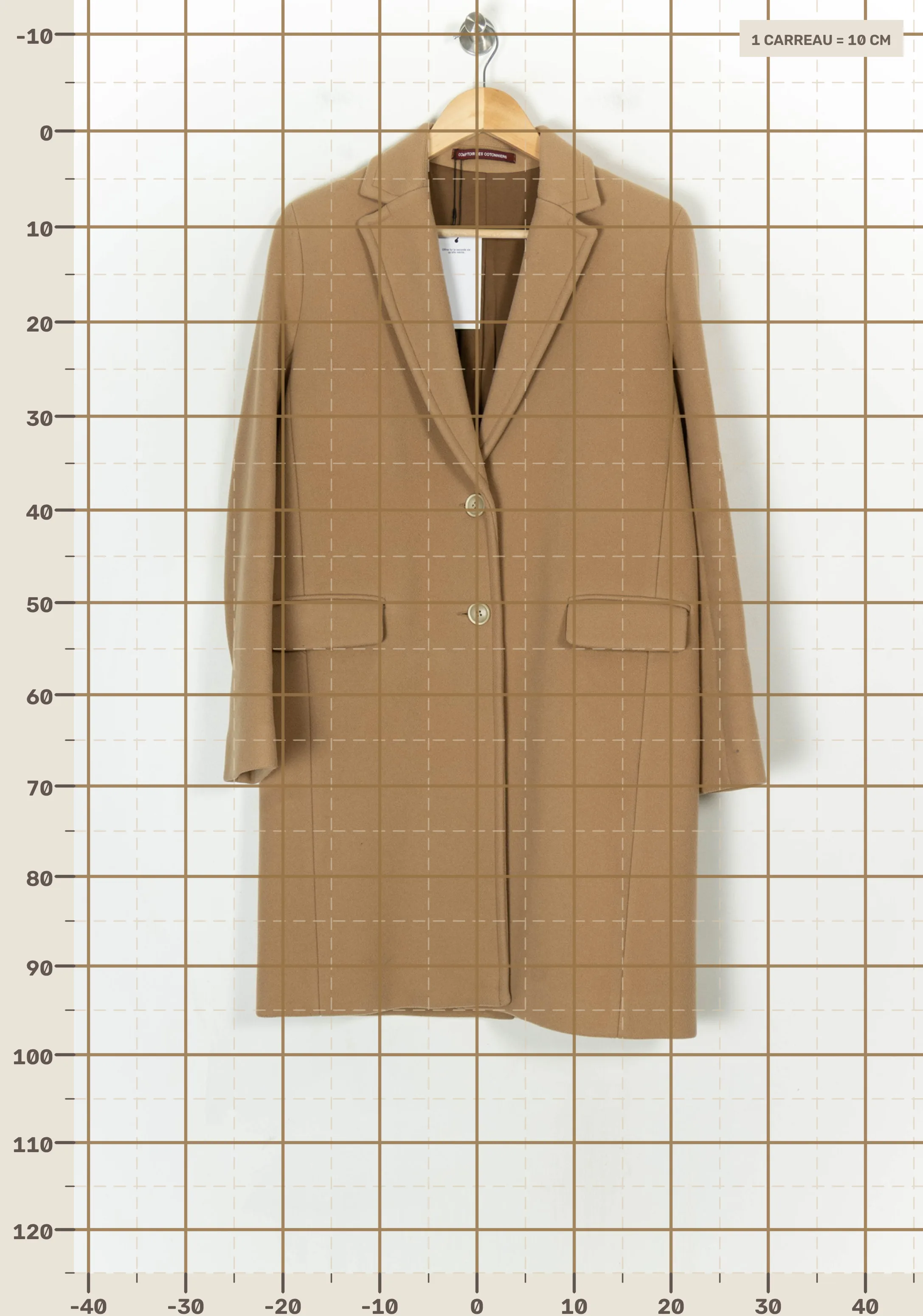 Long coat COMPTOIR DES COTONNIERS - Seconde main Beige