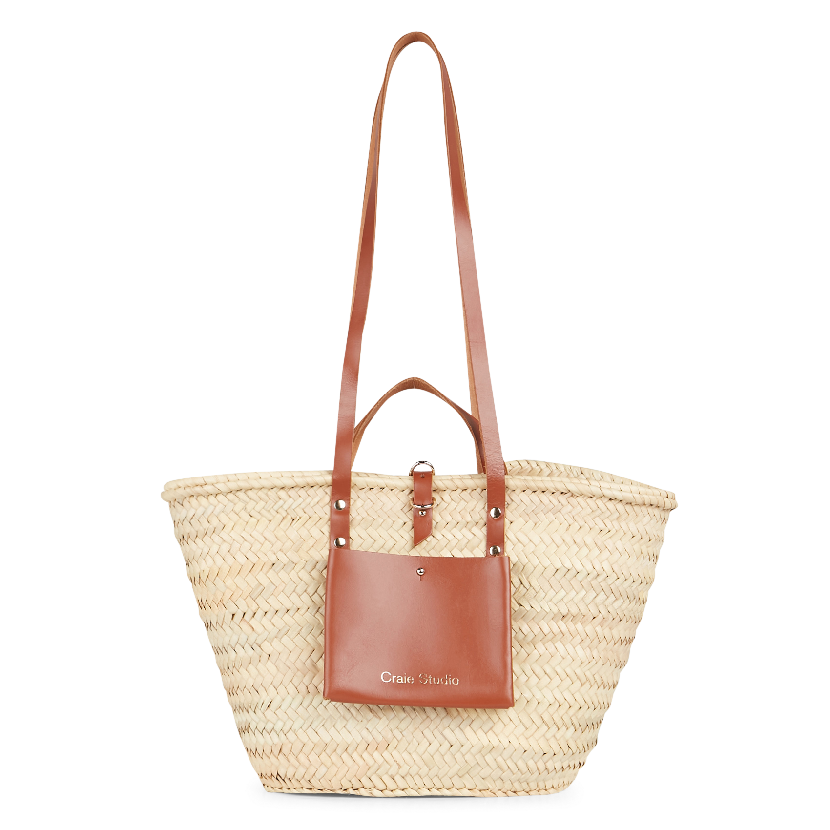 Panier tressé en doum CRAIE STUDIO Marron