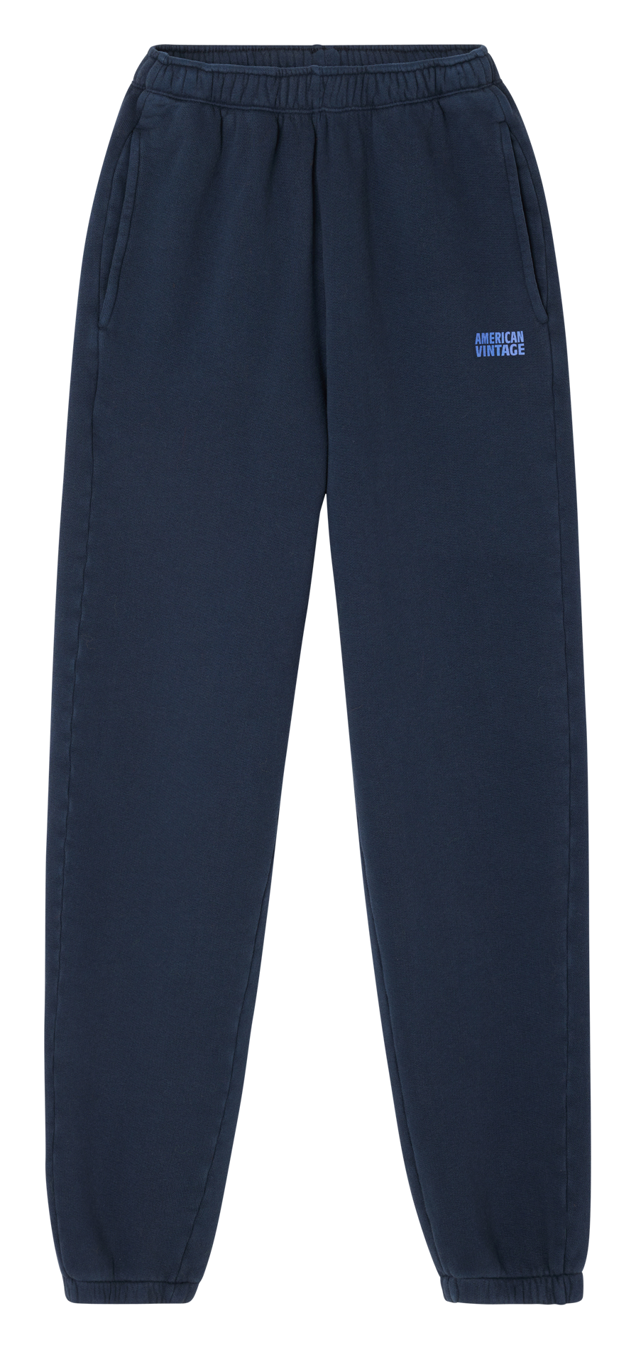 High-waisted cotton-blend joggers AMERICAN VINTAGE Blue
