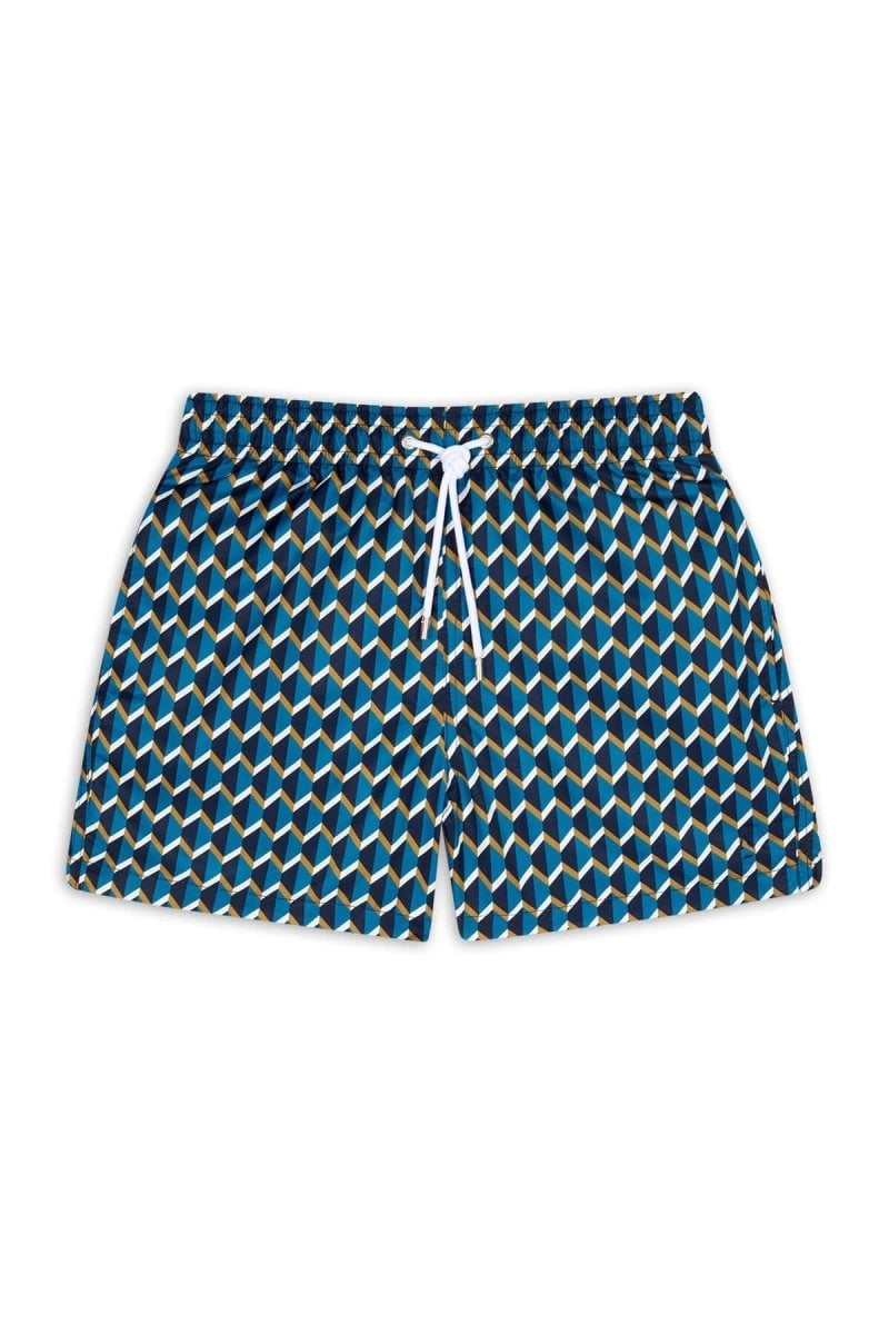 Printed swim shorts with elasticated waistband APNEE Blue