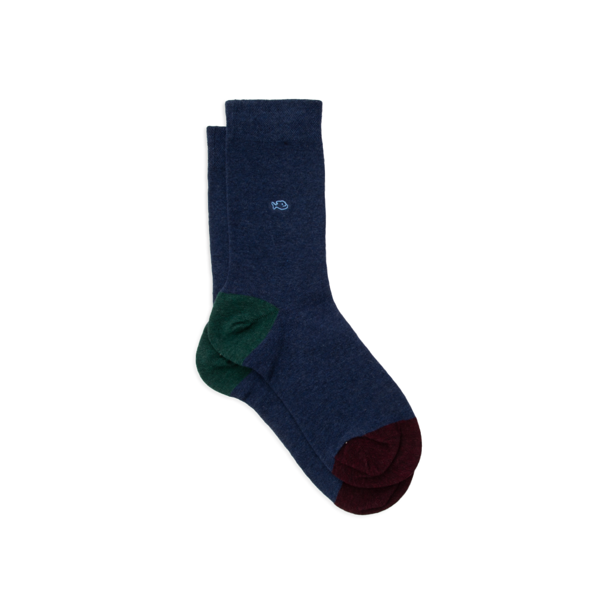 Solid combed cotton socks BILLYBELT Blue