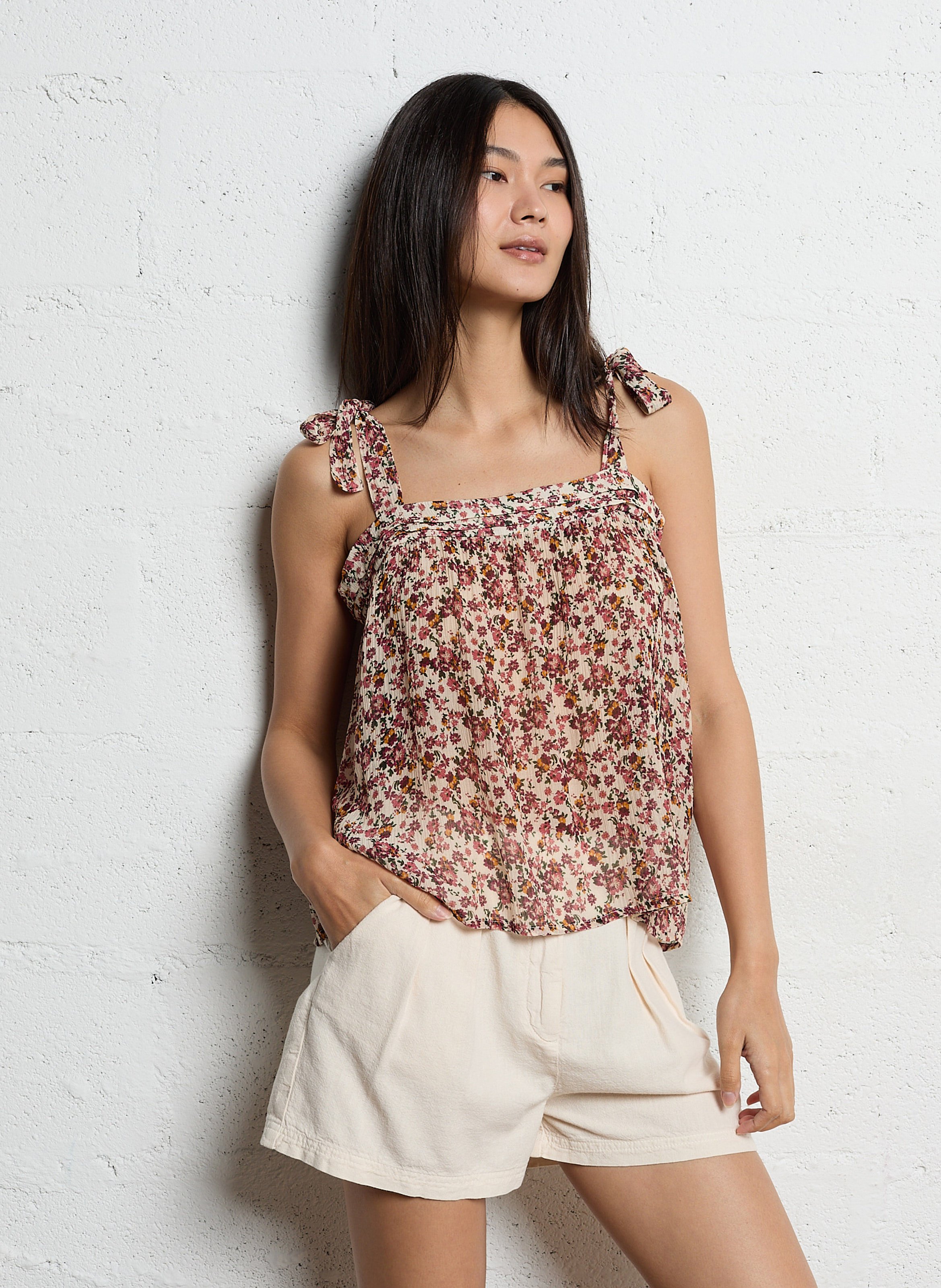 Straight cotton shorts EMILE ET IDA Beige