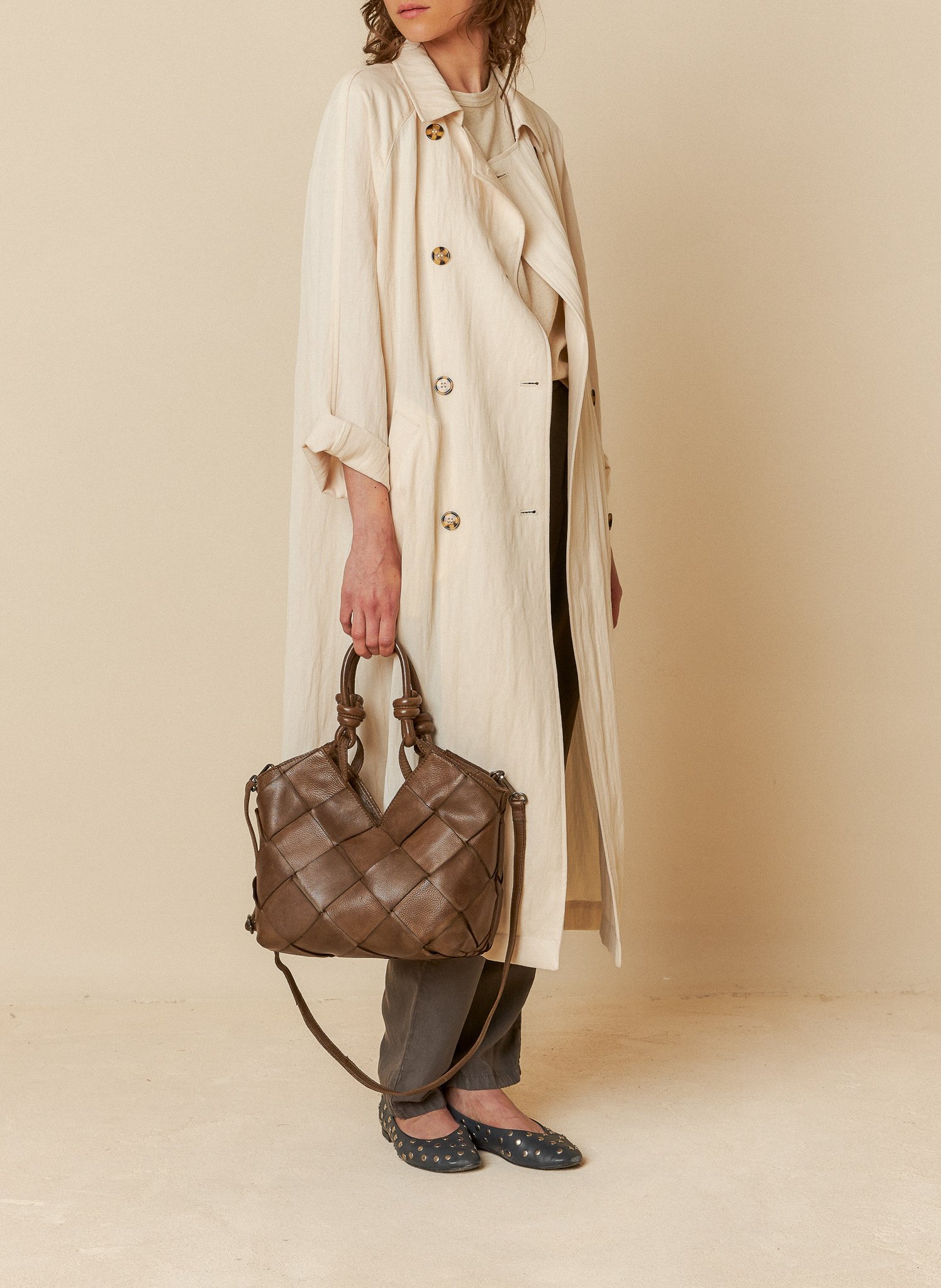 Oversized trench coat Silver