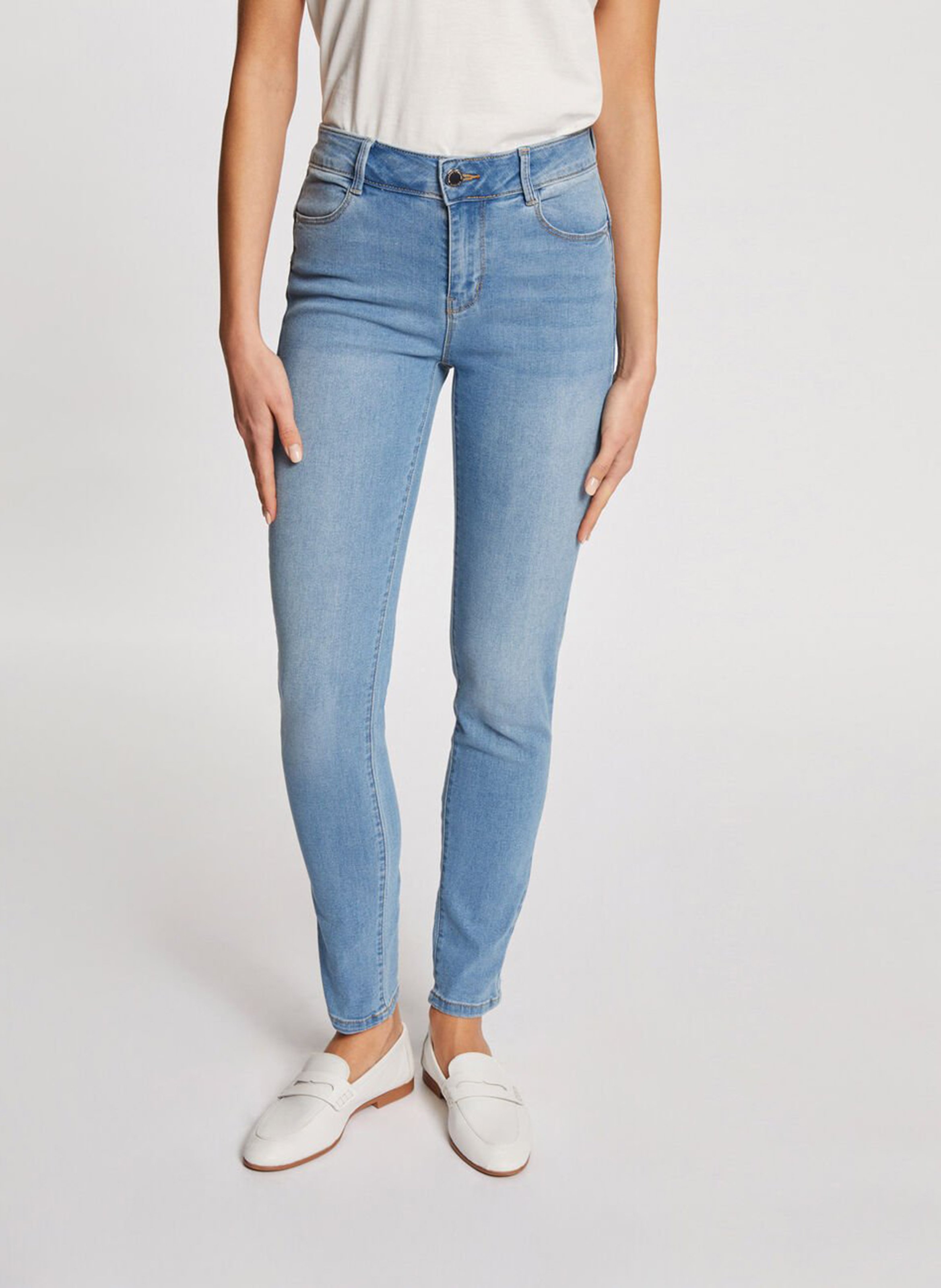 Slim-fit raw cotton-blend jeans MORGAN