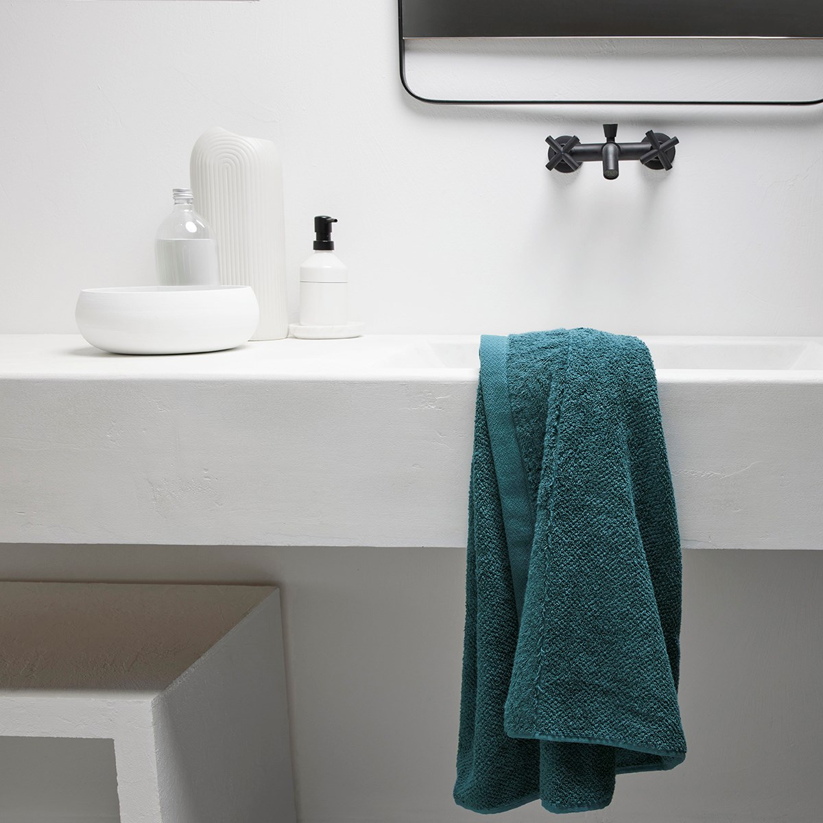 Plain cotton bath towel TODAY LINGE DE MAISON Blue