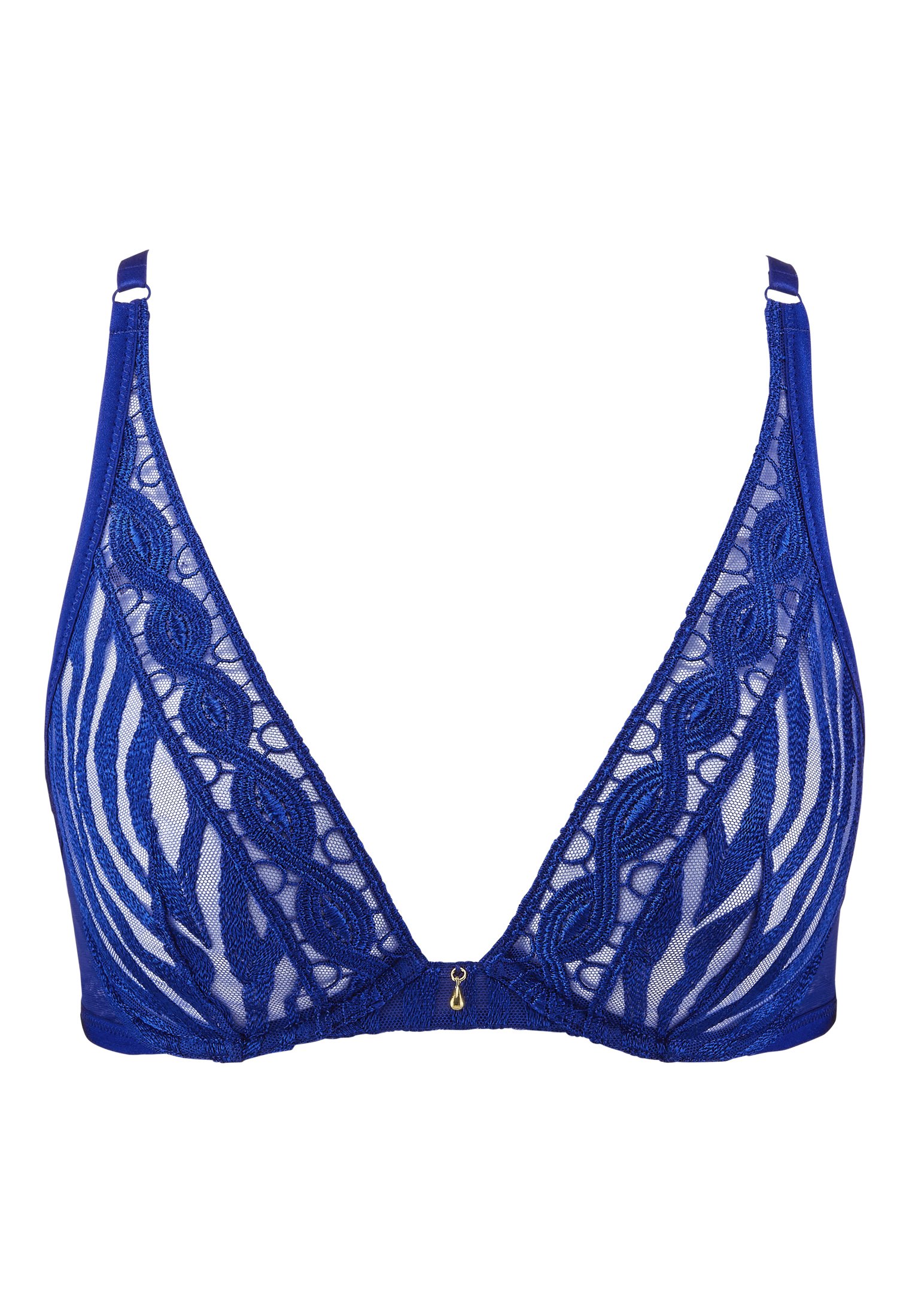 A la Folie kohl black underwired triangle bra AUBADE Blue