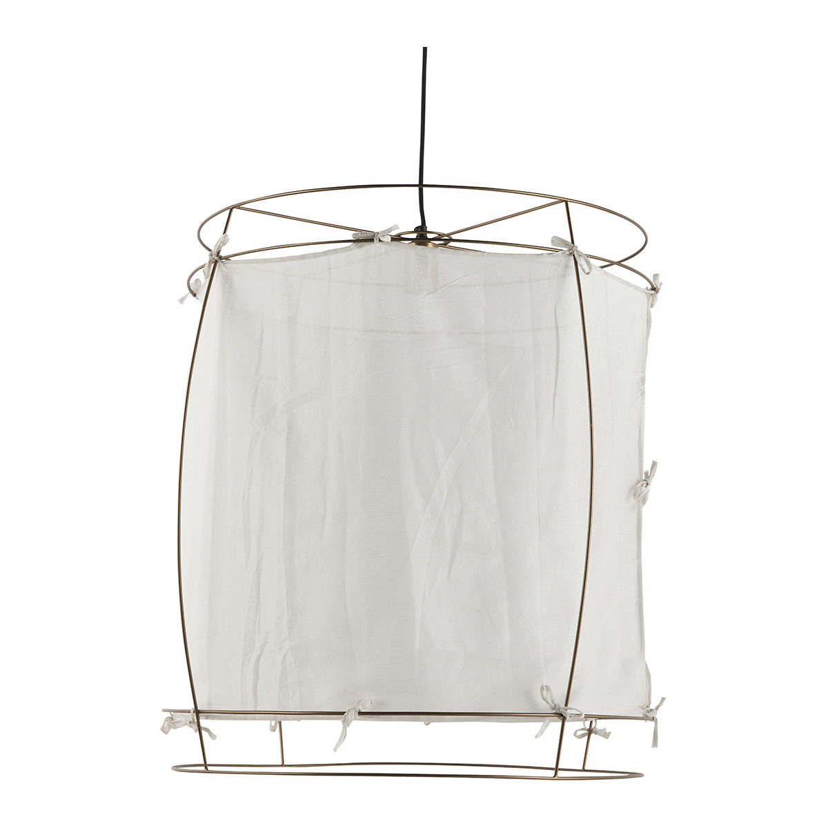 Suspension tissu et métal BLANC D'IVOIRE Blanc