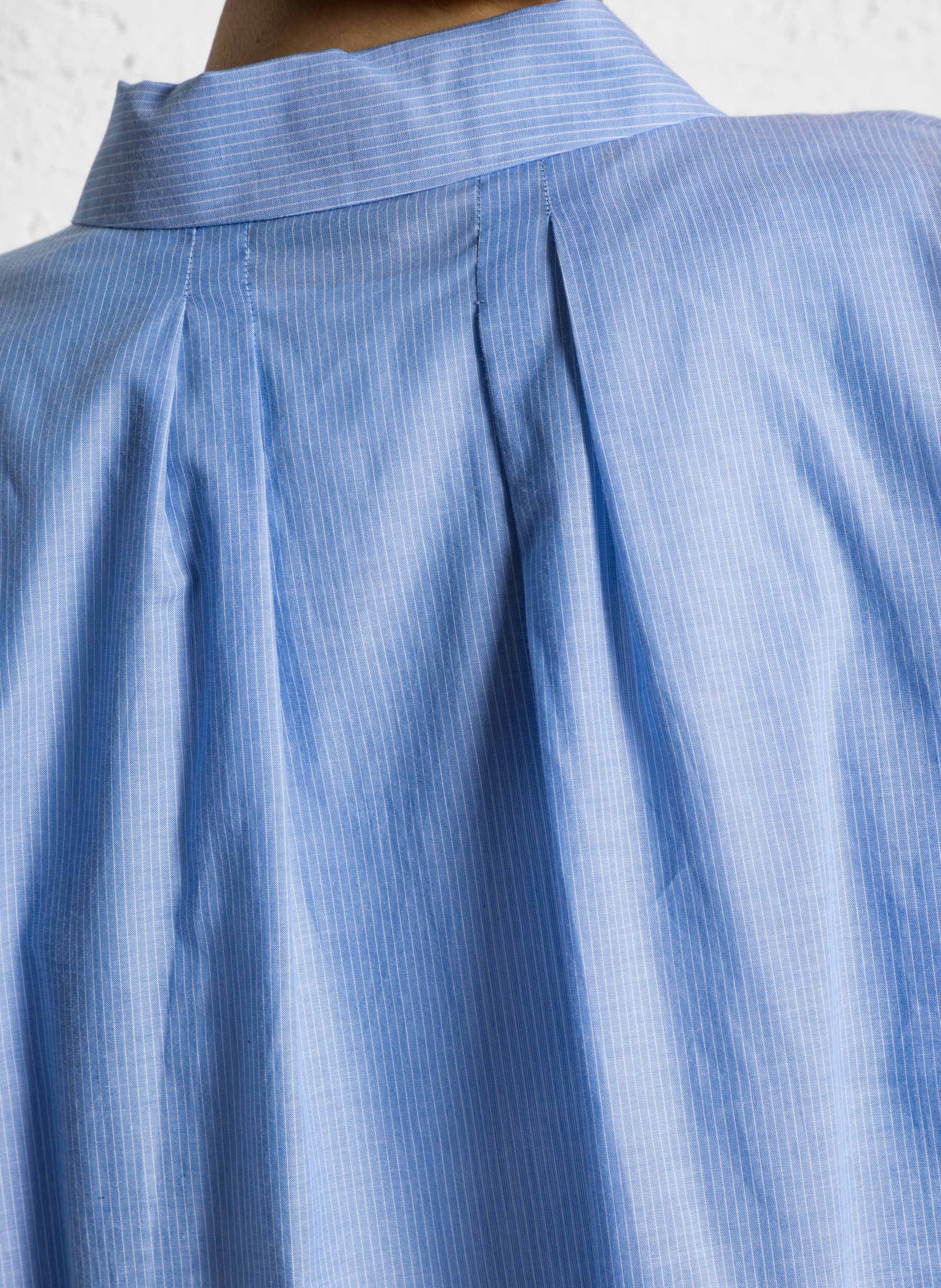 Long loose-fit cotton shirt RUE DE TOKYO Blue