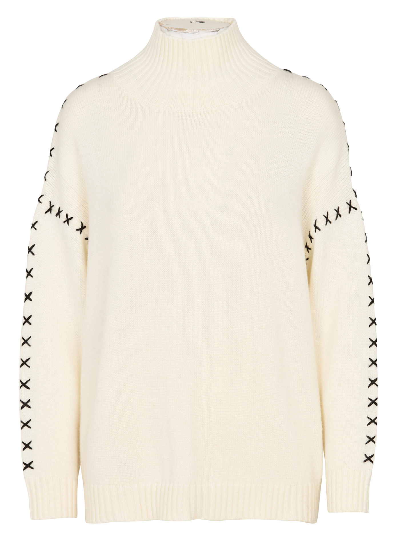 Pull col montant  IKKS Blanc